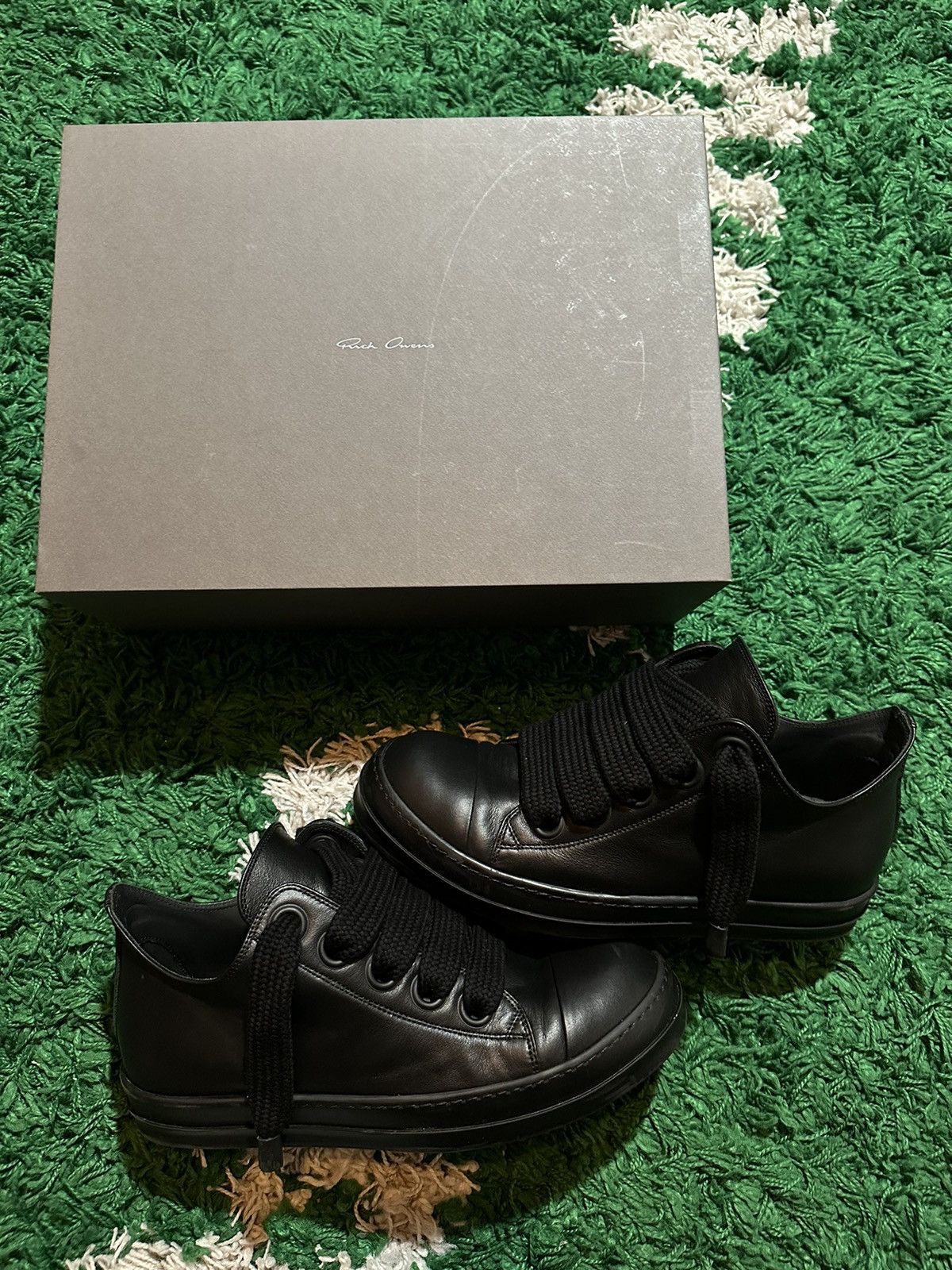 Rick Owens Rick Owens Black Jumbo Lace Sneakers Size US 9 / EU 42 - 1 Thumbnail