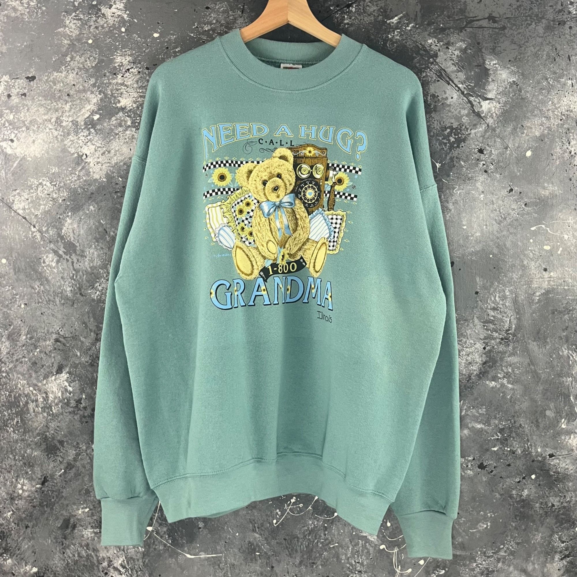 Vintage Vintage 90’s Bear cute sweatshirt Size US XL / EU 56 / 4 - 1 Thumbnail