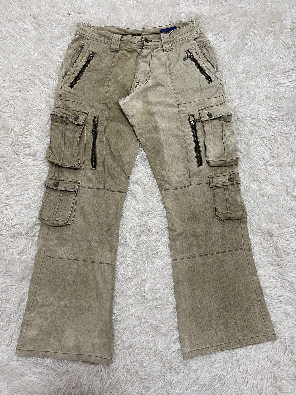 Japanese Brand × semanticdesign Distressed Semantic Design Bleached Flared Leg Pants Size US 32 / EU 48 - 1 Thumbnail