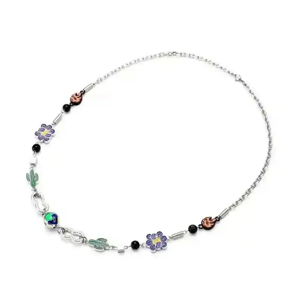 Jewelry Colorful World Art Classic Flame Necklace Size ONE SIZE - 5 Thumbnail