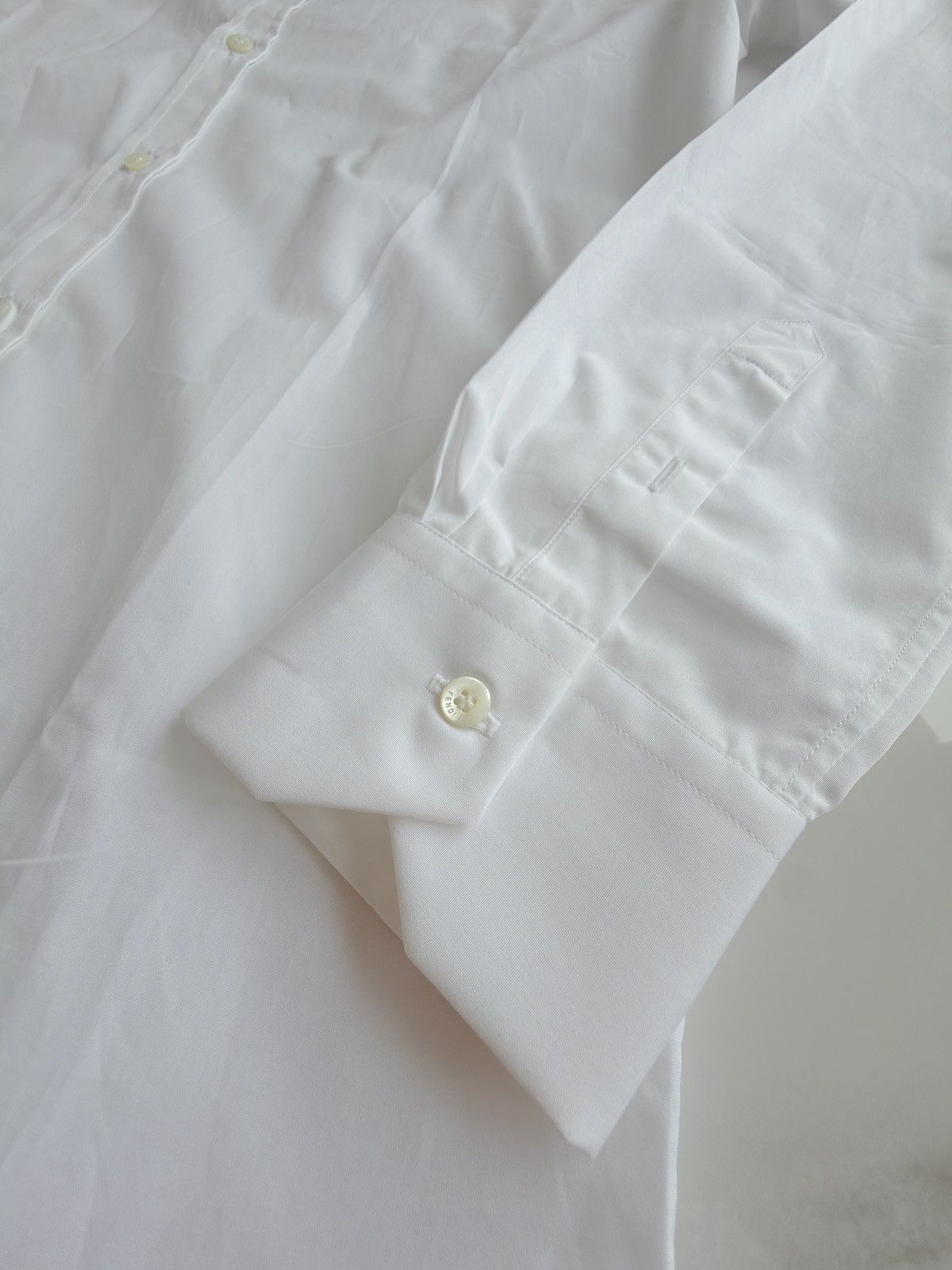 Fendi Fendi White Cotton Poplin Shirt NWT - Slim Fit - IT 38 Size US S / EU 44-46 / 1 - 3 Thumbnail
