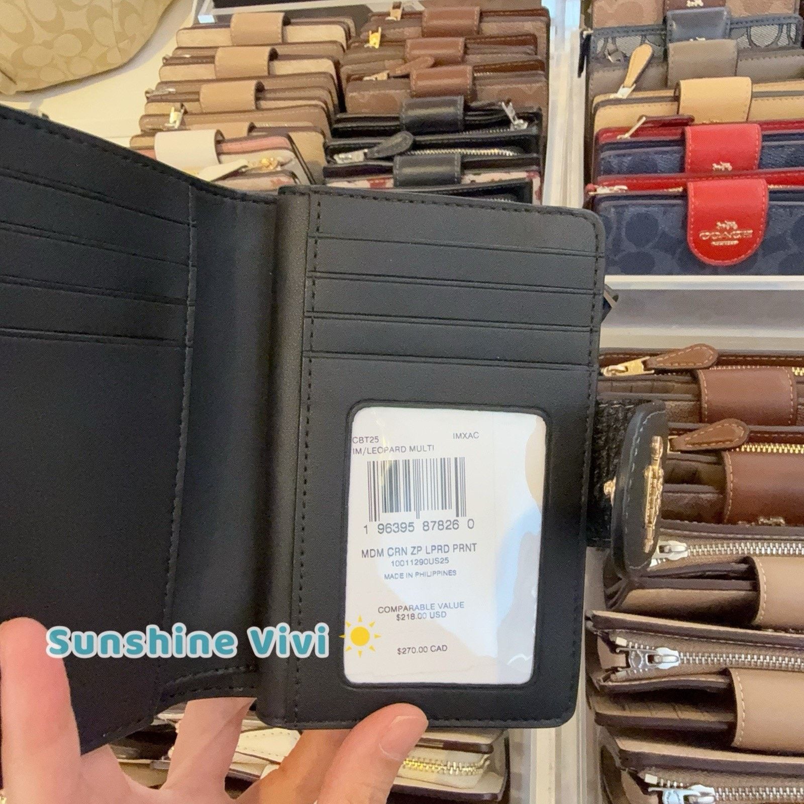 Coach NWT Coach Medium Corner Zip Wallet Gold/Leopard CBT25 Size ONE SIZE - 4 Thumbnail