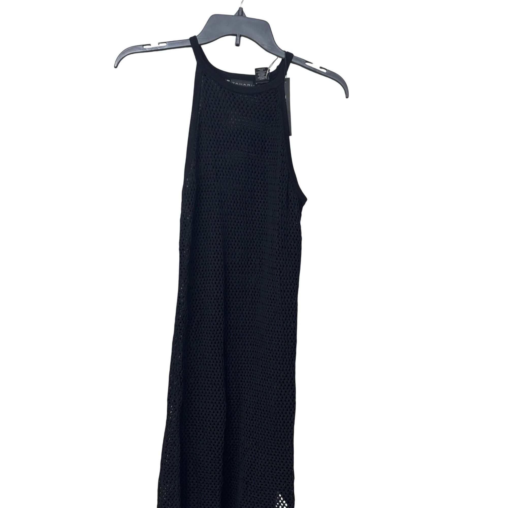 Other Tahari Womens Black Crochet Halter Cover-Up Dress, Black, Sz Size S / US 4 / IT 40 - 9 Thumbnail