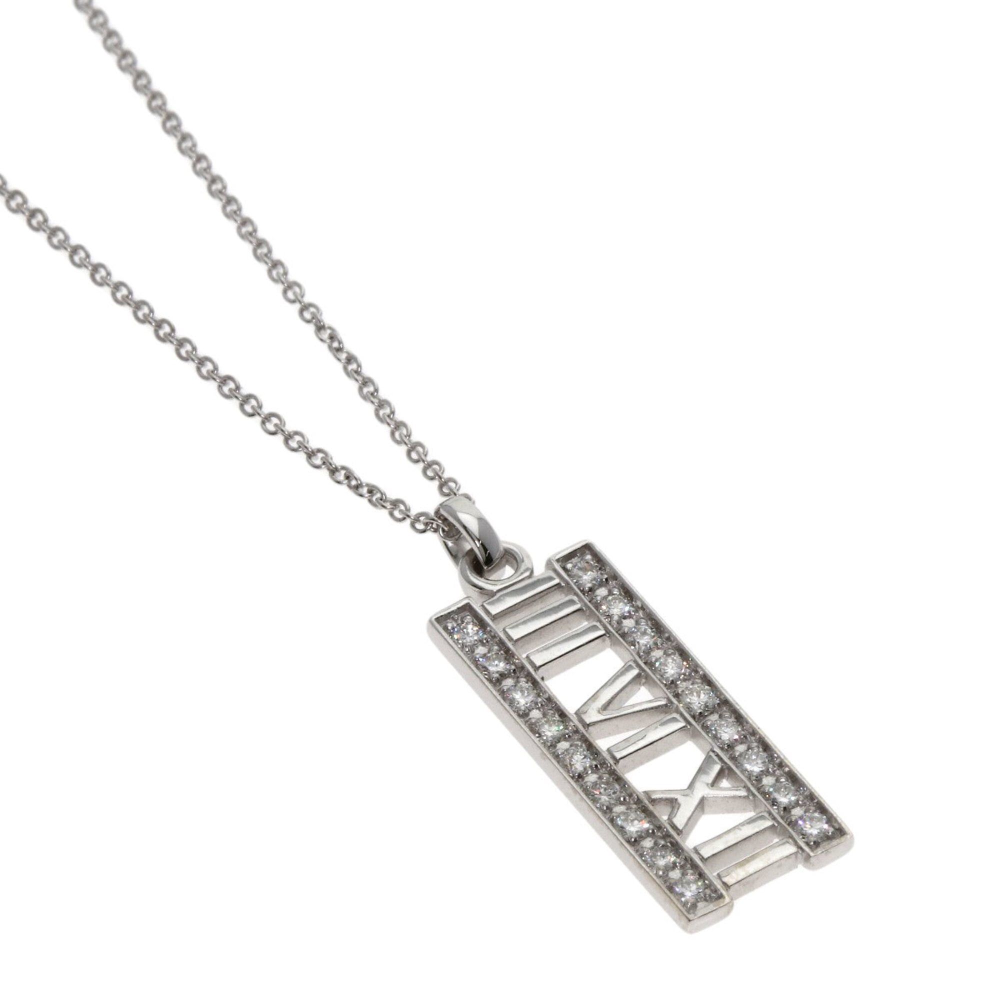 Tiffany & Co. Tiffany & Co. Atlas Bar Diamond Necklace, 18K White Gold, Women's. Size ONE SIZE - 1 Thumbnail