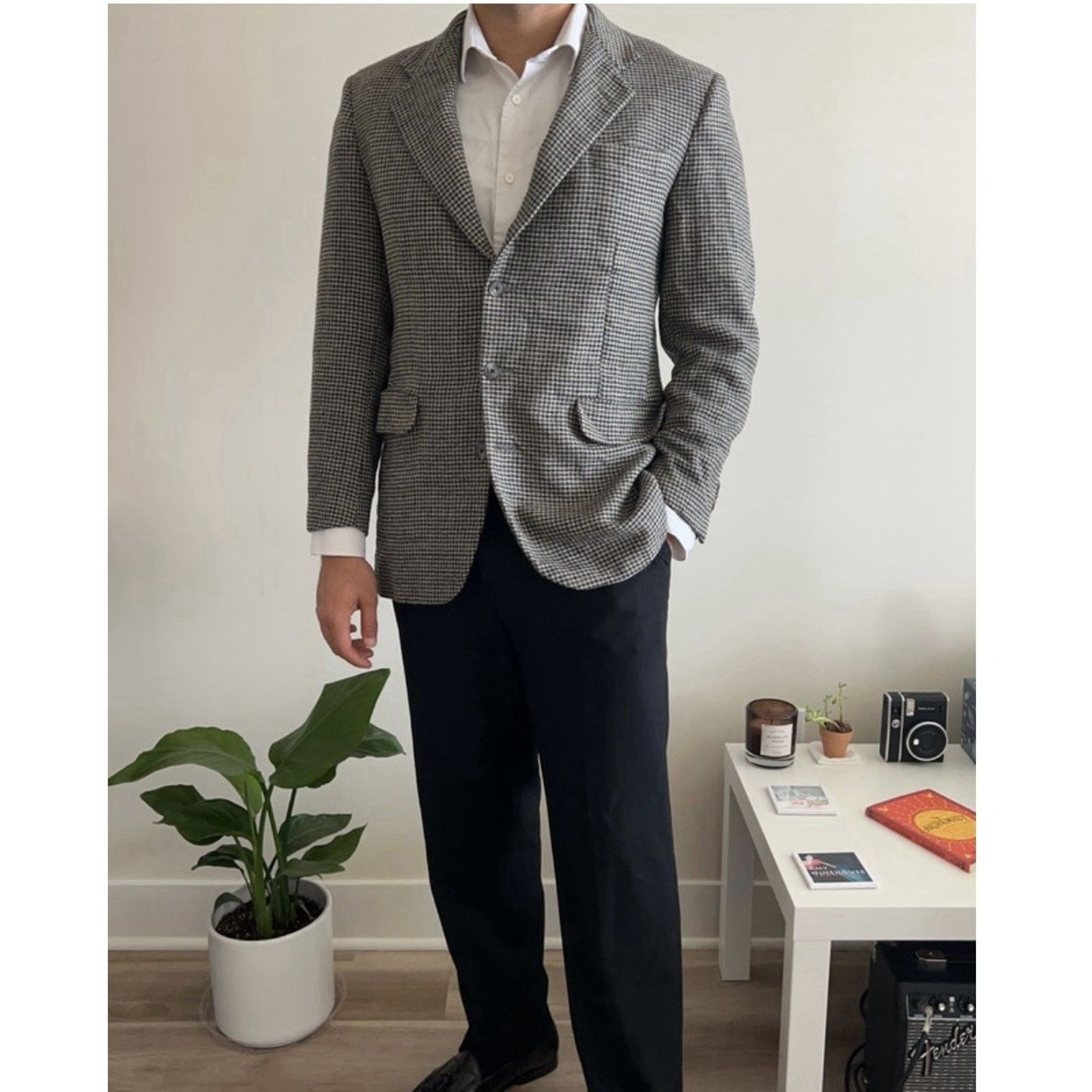 Corbin Vintage 1990’s Houndstooth Pattern Corbin Blazer Size 42R - 1 Thumbnail