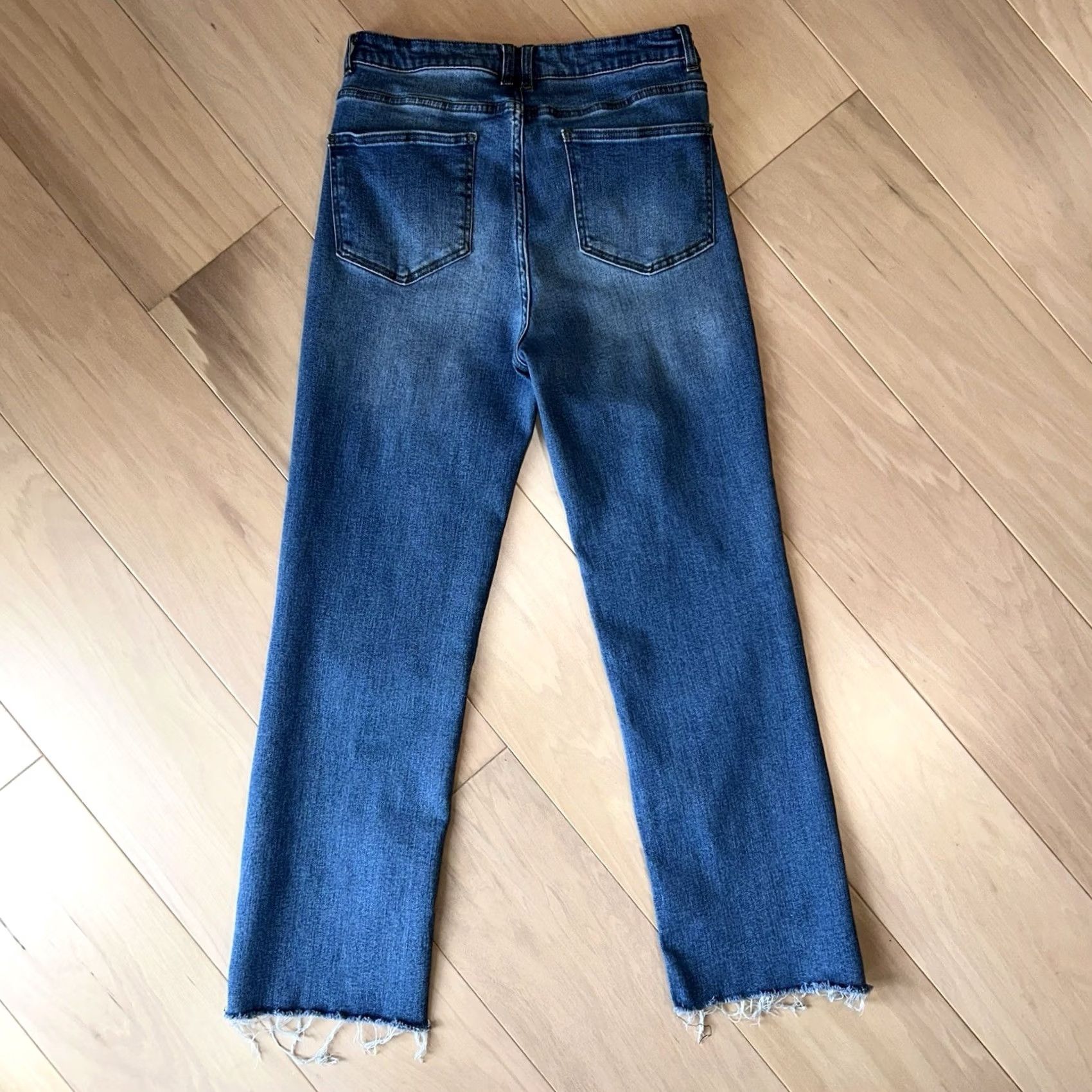 Vintage Oat New York High Rise Denim Blue Jean Ankle Fray Women’s 29 Size 29" - 2 Thumbnail