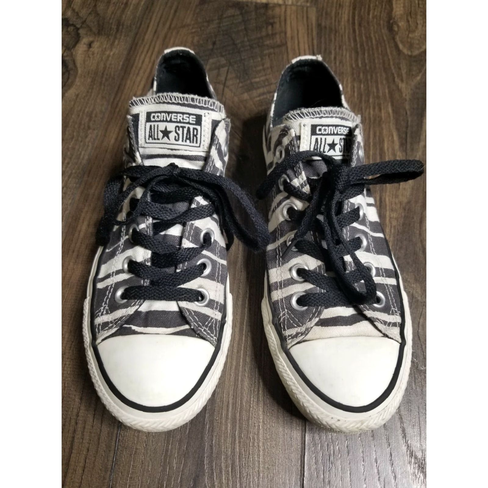 Converse Converse All-Star OX Womens Sneakers 7 Black White Zebra Print Athletic Size US 7 / IT 37 - 2 Thumbnail