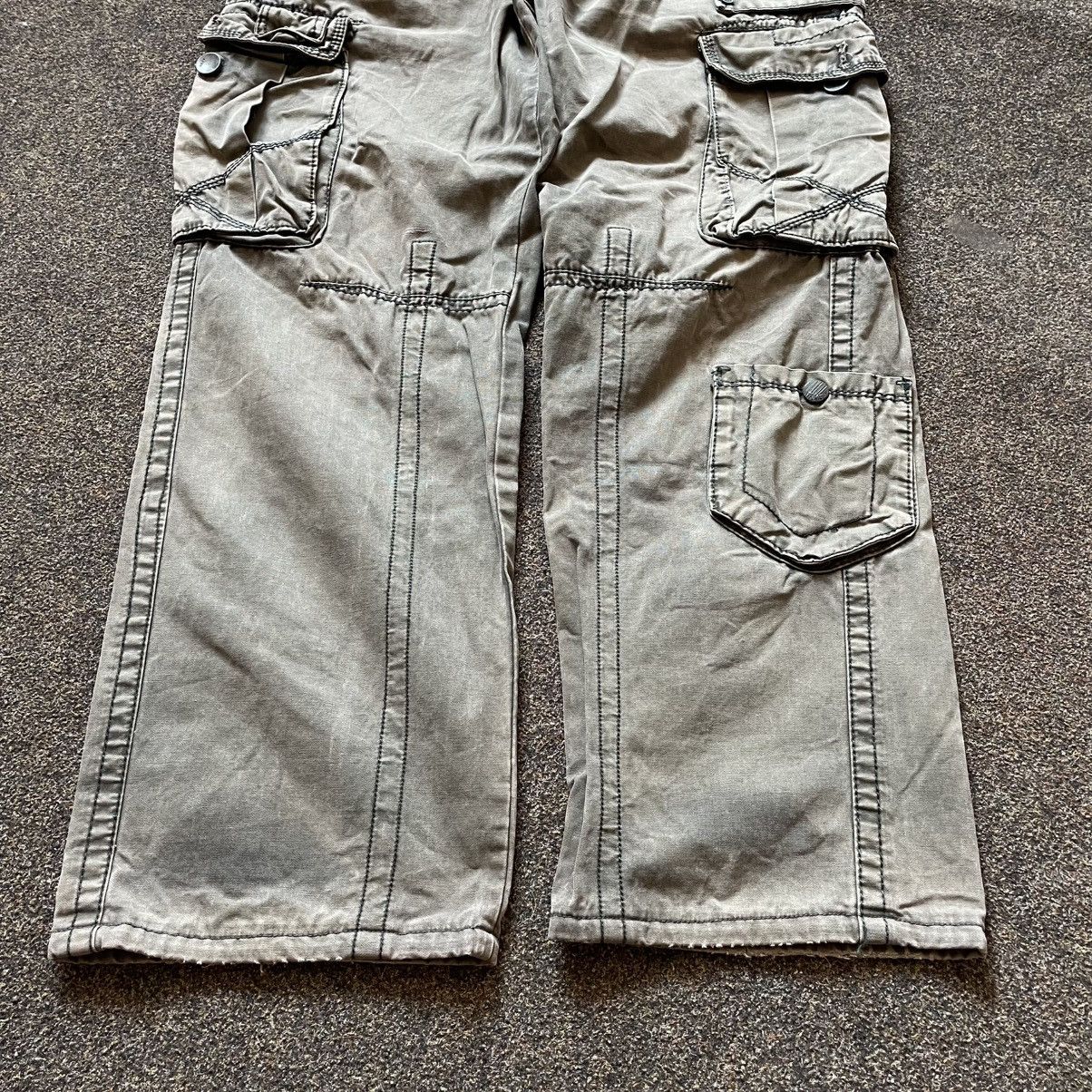 Vintage Vintage Y2K Baggy Cargo Pants Distressed Workwear Tan 36 Size US 36 / EU 52 - 4 Thumbnail