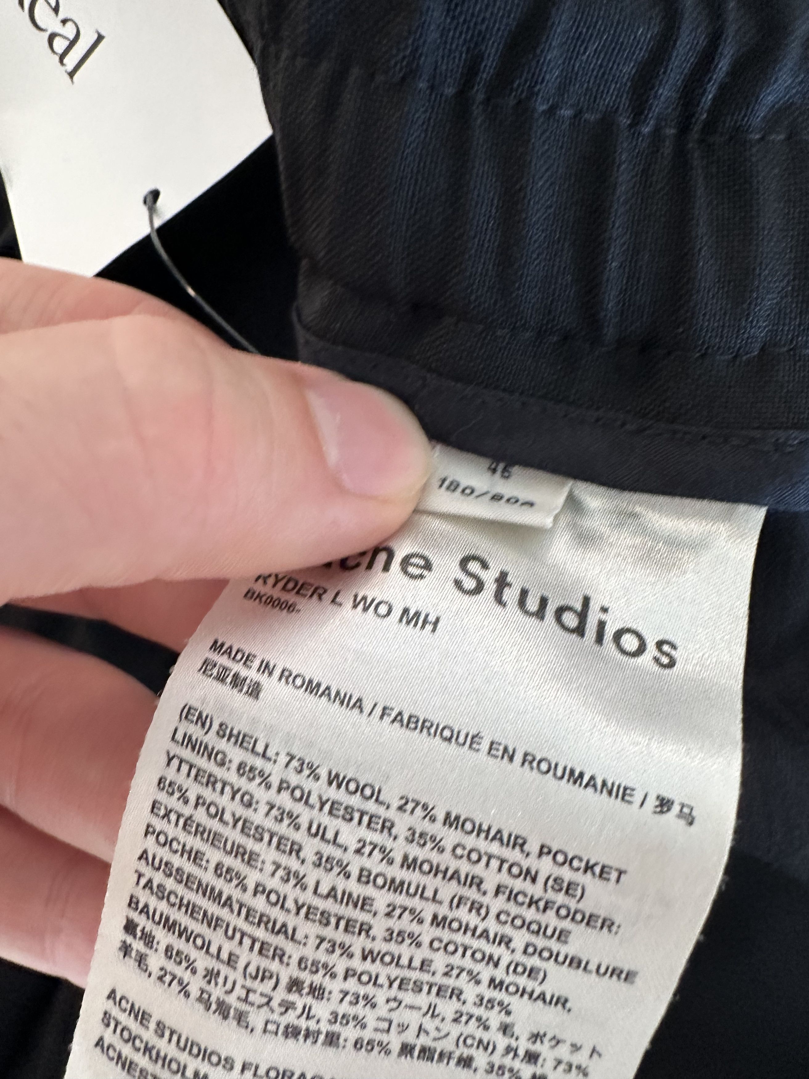 Acne Studios Acne Studios Wool/Mohair Ryder Trousers Size US 30 / EU 46 - 6 Thumbnail