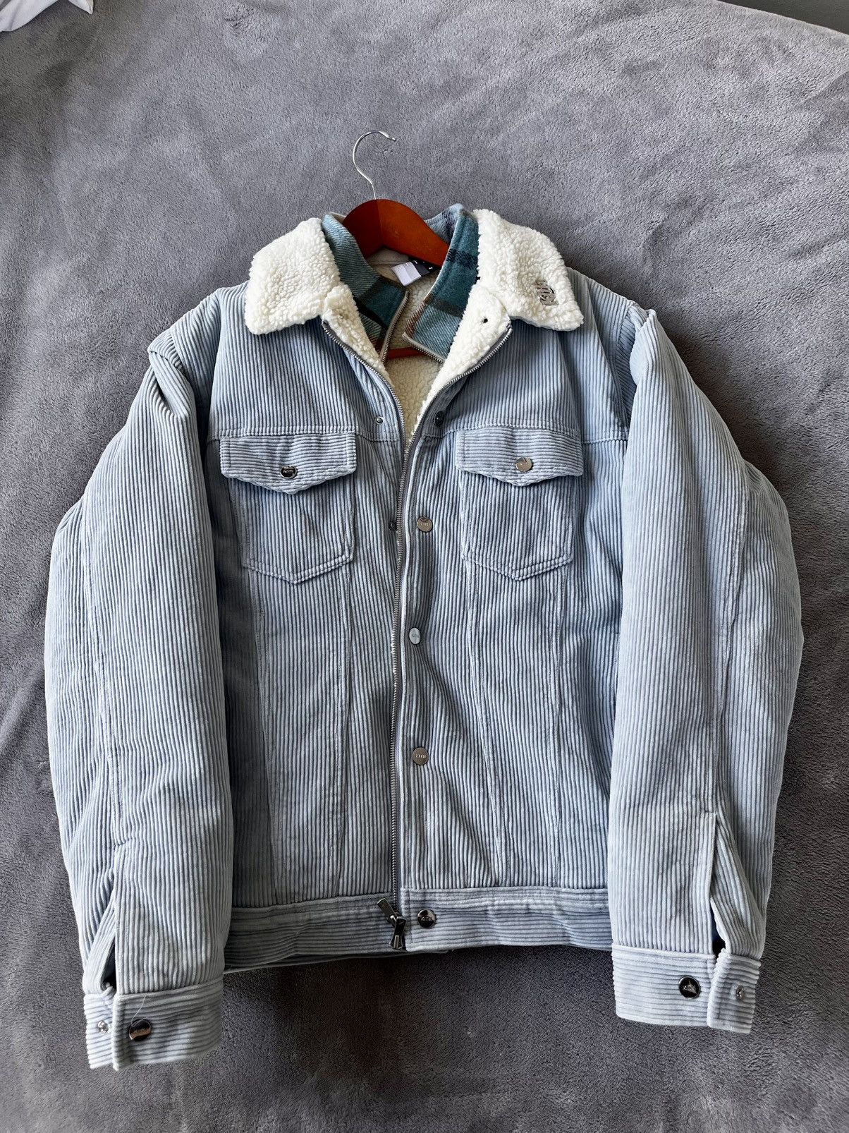 Kith Kith Light Blue Corduroy Laight Jacket - Medium Size US M / EU 48-50 / 2 - 1 Thumbnail