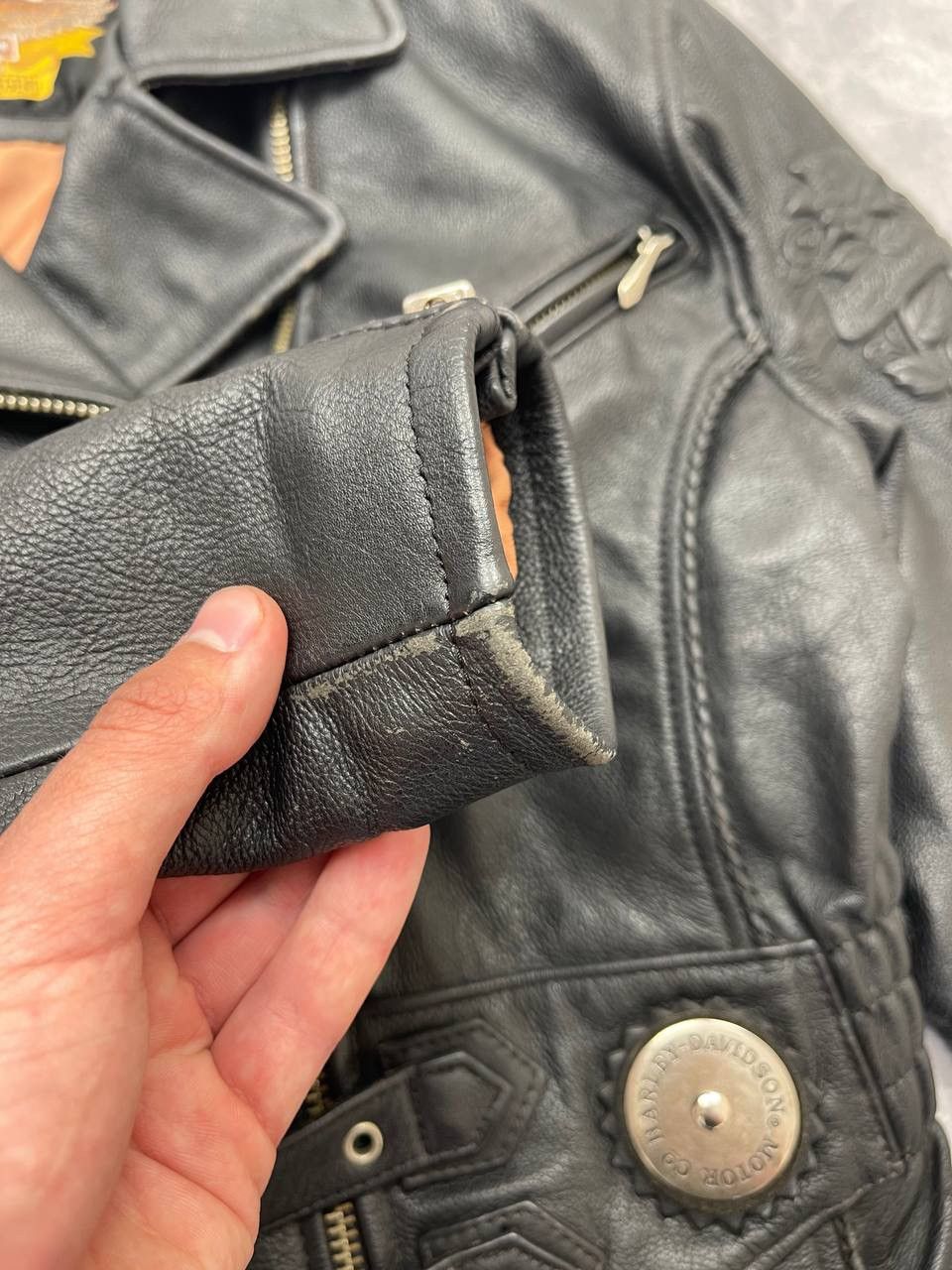 Harley Davidson Harley Davidson Vintage Leather Jacket Size S / US 4 / IT 40 - 10 Thumbnail
