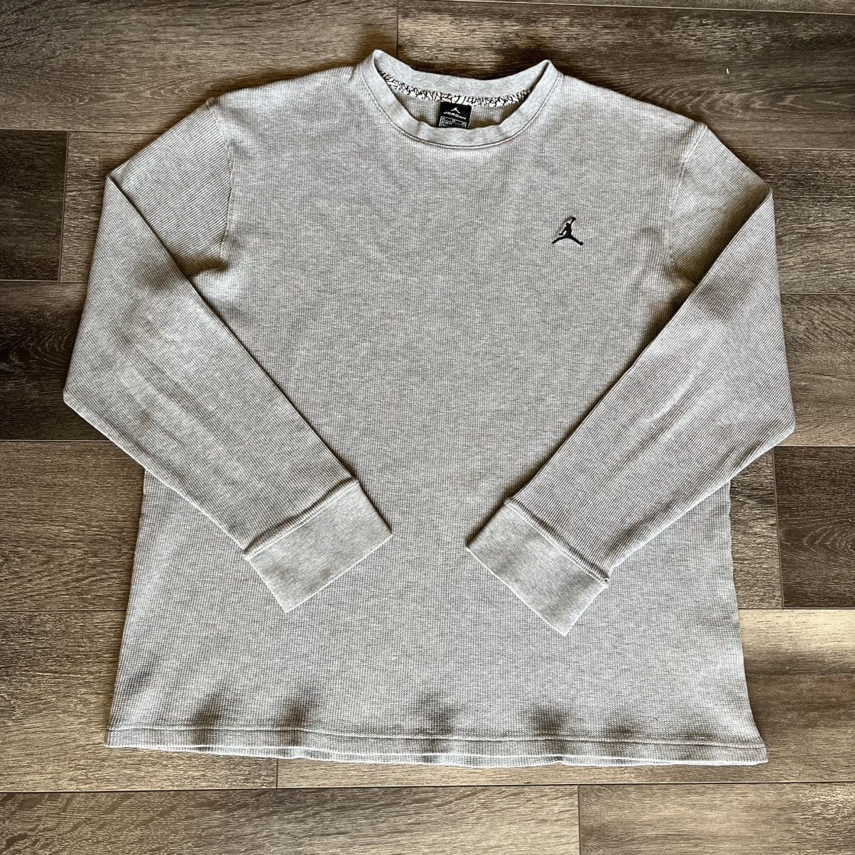 Jordan Brand Vintage Y2K Jordan Basic Logo Thermal Waffle Longsleeve Tee Size US XL / EU 56 / 4 - 1 Thumbnail