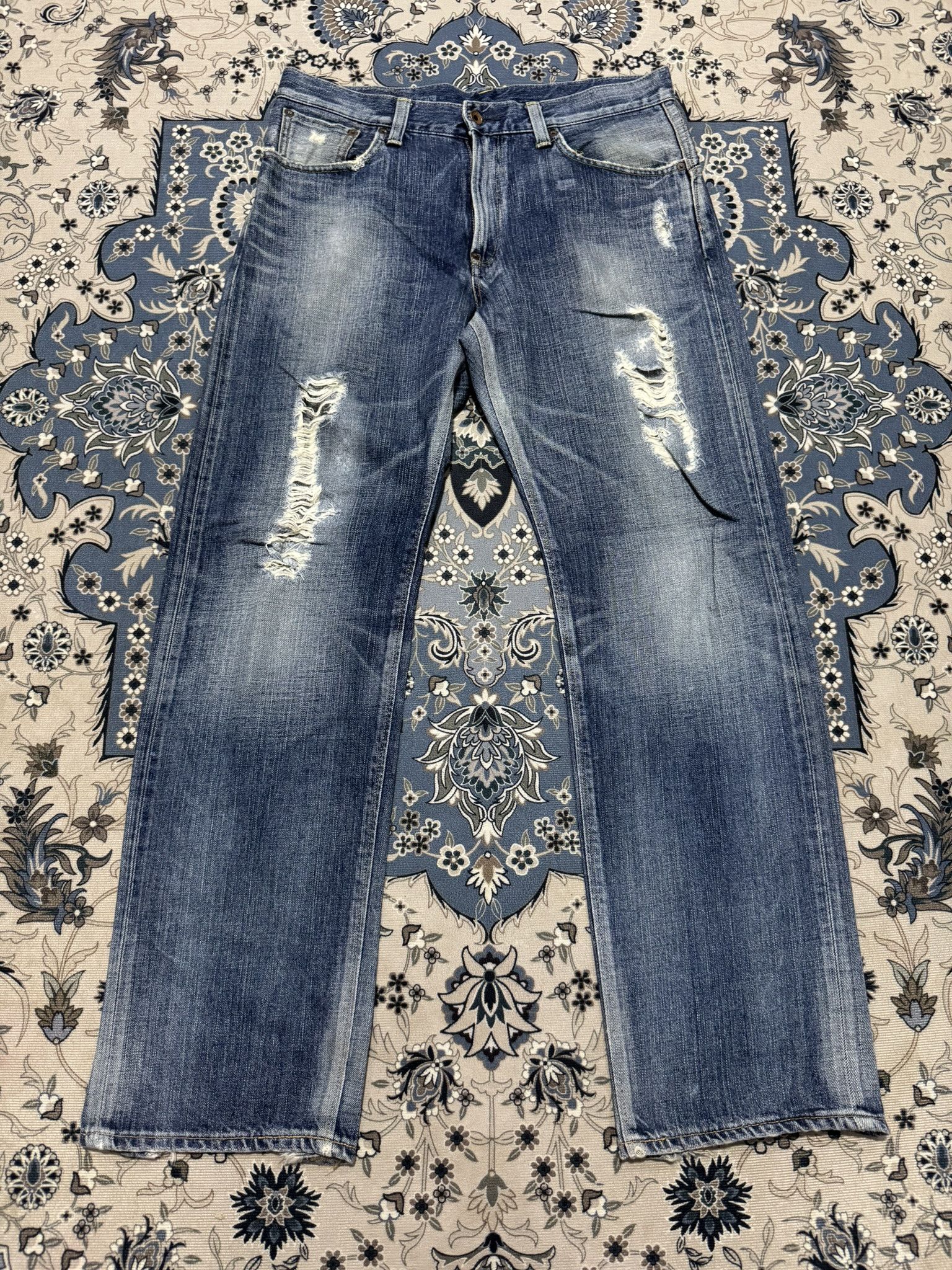 Edwin × Japanese Brand Vintage Edwin 505 Zipper Selvadge Redline Jeans Sun Faded Size US 34 / EU 50 - 1 Thumbnail