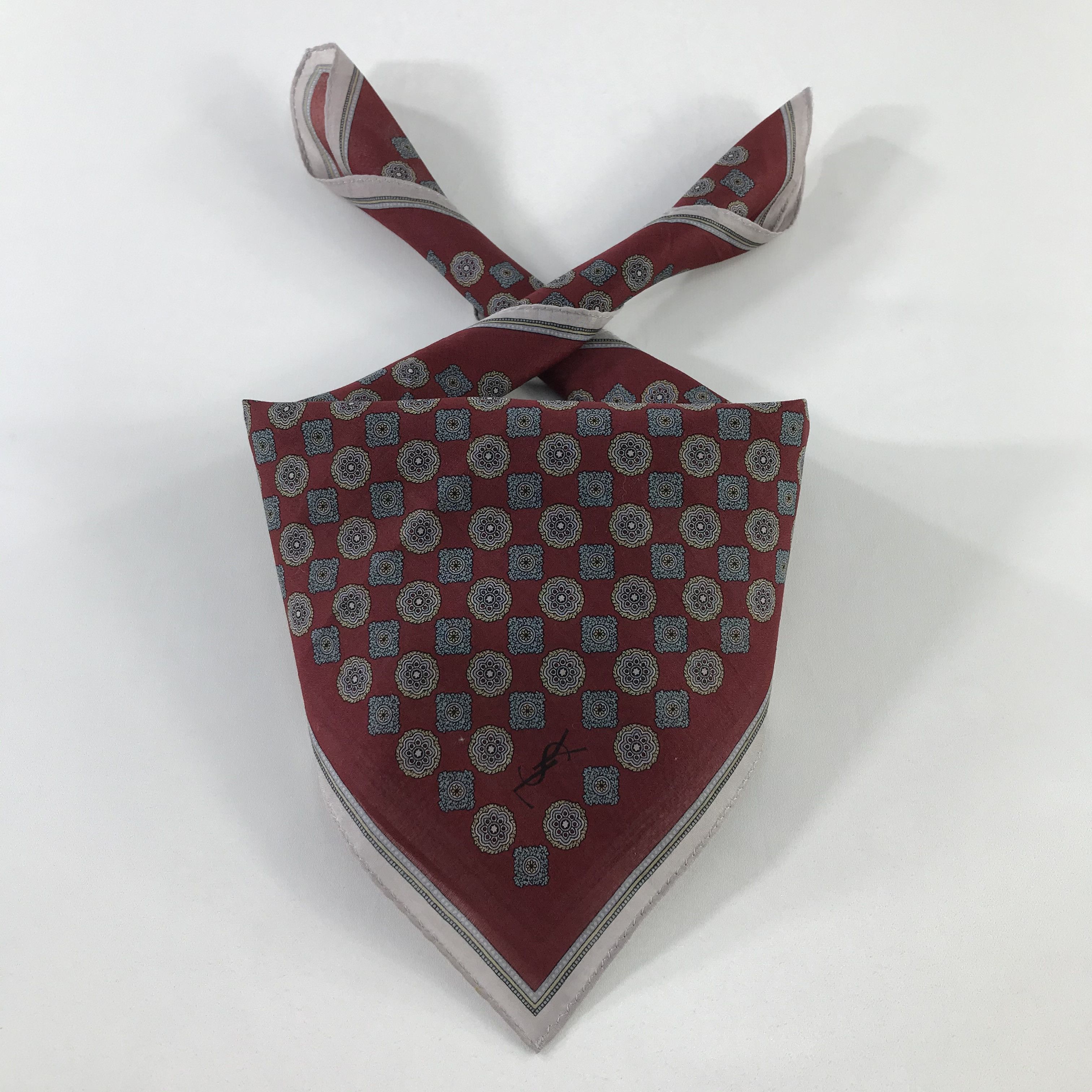 Vintage × Yves Saint Laurent Yves Saint Laurent Bandana / Handkerchief /Neckerchief -S902 Size ONE SIZE - 3 Thumbnail