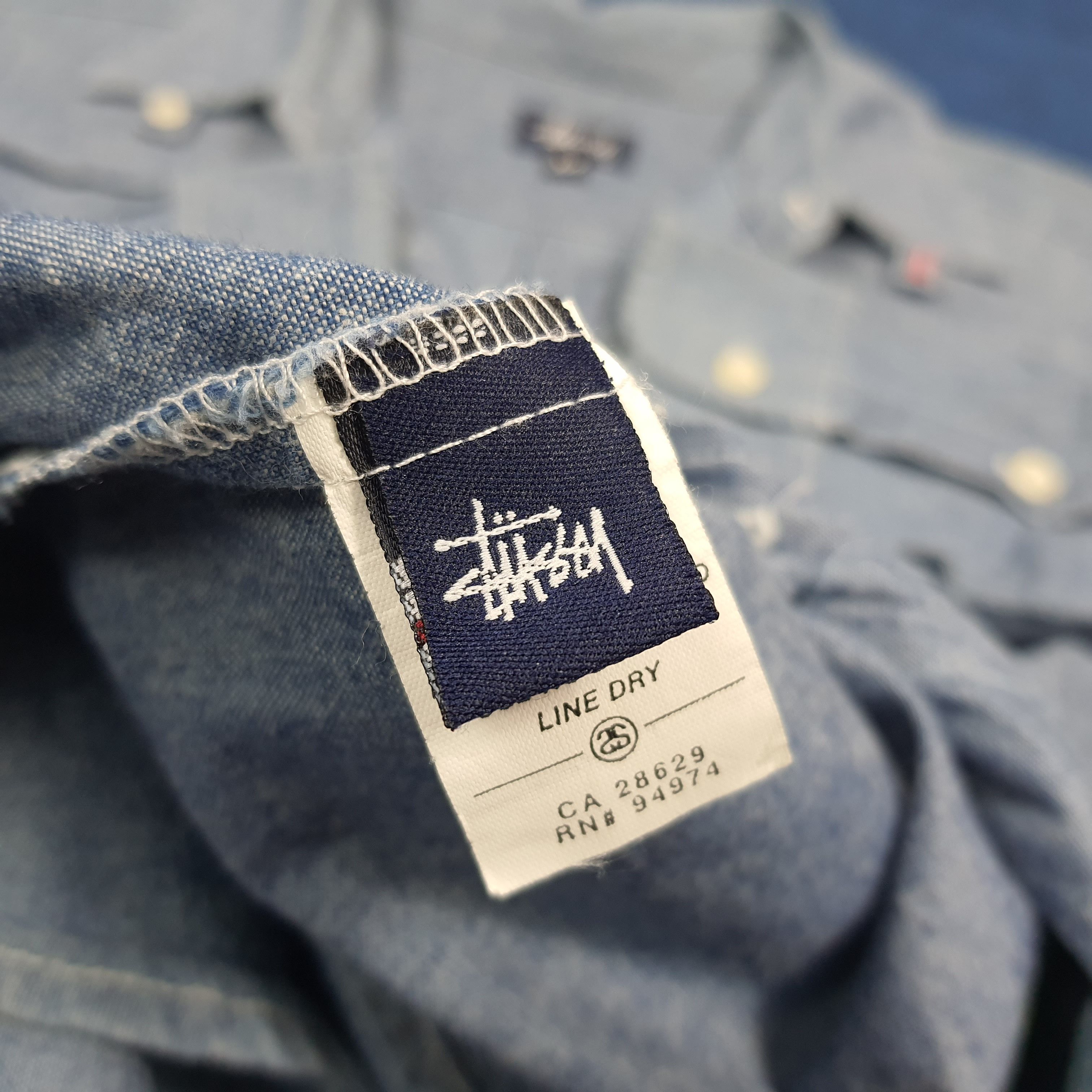 Stussy Vintage Stussy Blue Denim Style Button Up Shirt C294N24 Size US L / EU 52-54 / 3 - 7 Thumbnail
