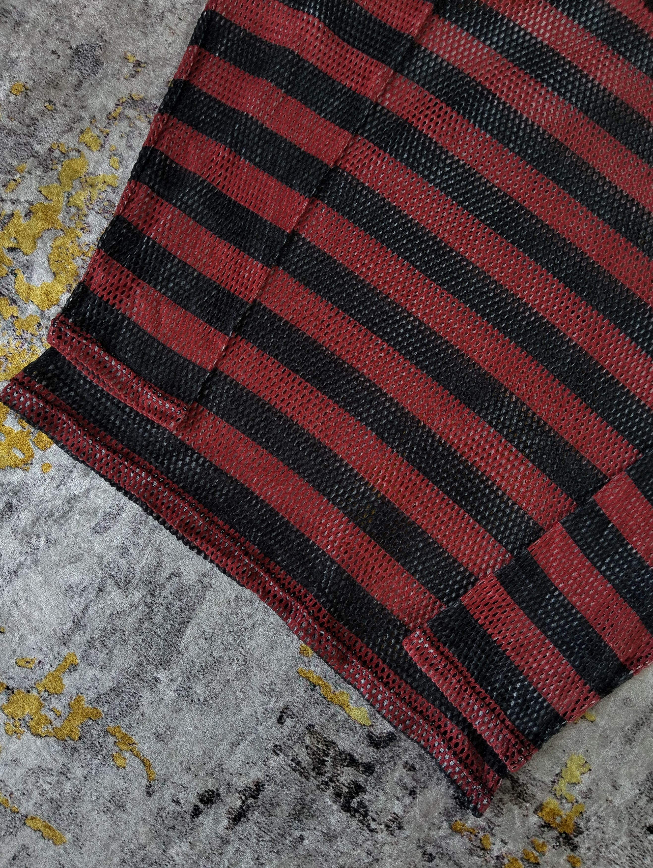 Hysteric Glamour Japanese Rad Four Real Grunge Mesh Stripe Long Sleeve Tee Size US L / EU 52-54 / 3 - 3 Thumbnail