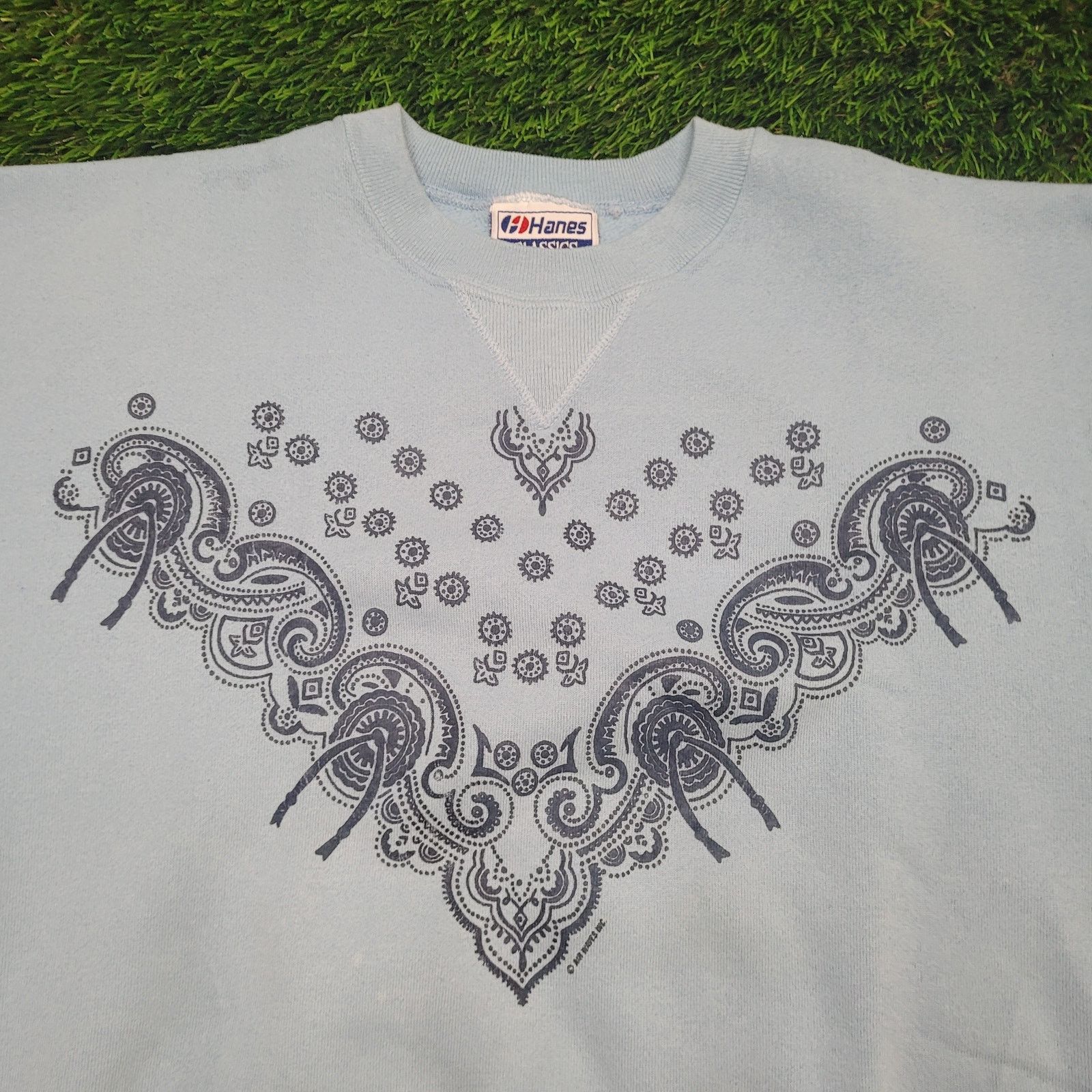 Hanes VTG 90s Hanes USA Made Paisley Graphic Sweatshirt L (Tag XL) Size US L / EU 52-54 / 3 - 2 Thumbnail