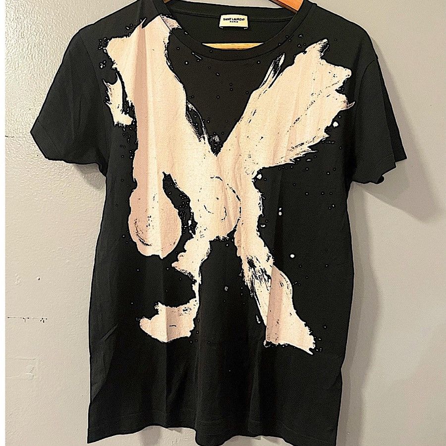 image of Authentic Saint Laurent Hedi Slimane Mr. X Tee in Black, Men's (Size XS)