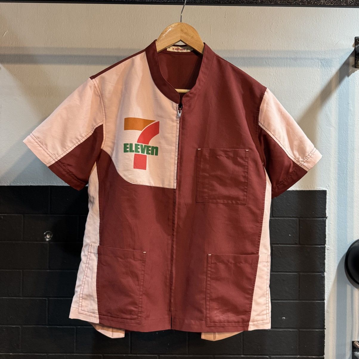 Vintage 90s 7 ELEVEN Shirt Zipper Uniform Workshirt .