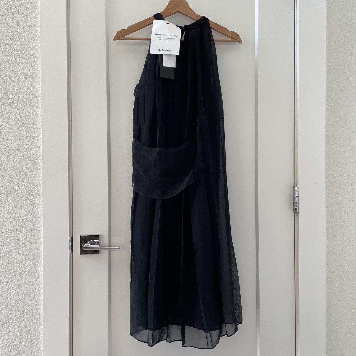 Other Lutz Huelle Asymmetrical Black Mini Dress Designer Dress Size L / US 10 / IT 46 - 2 Thumbnail