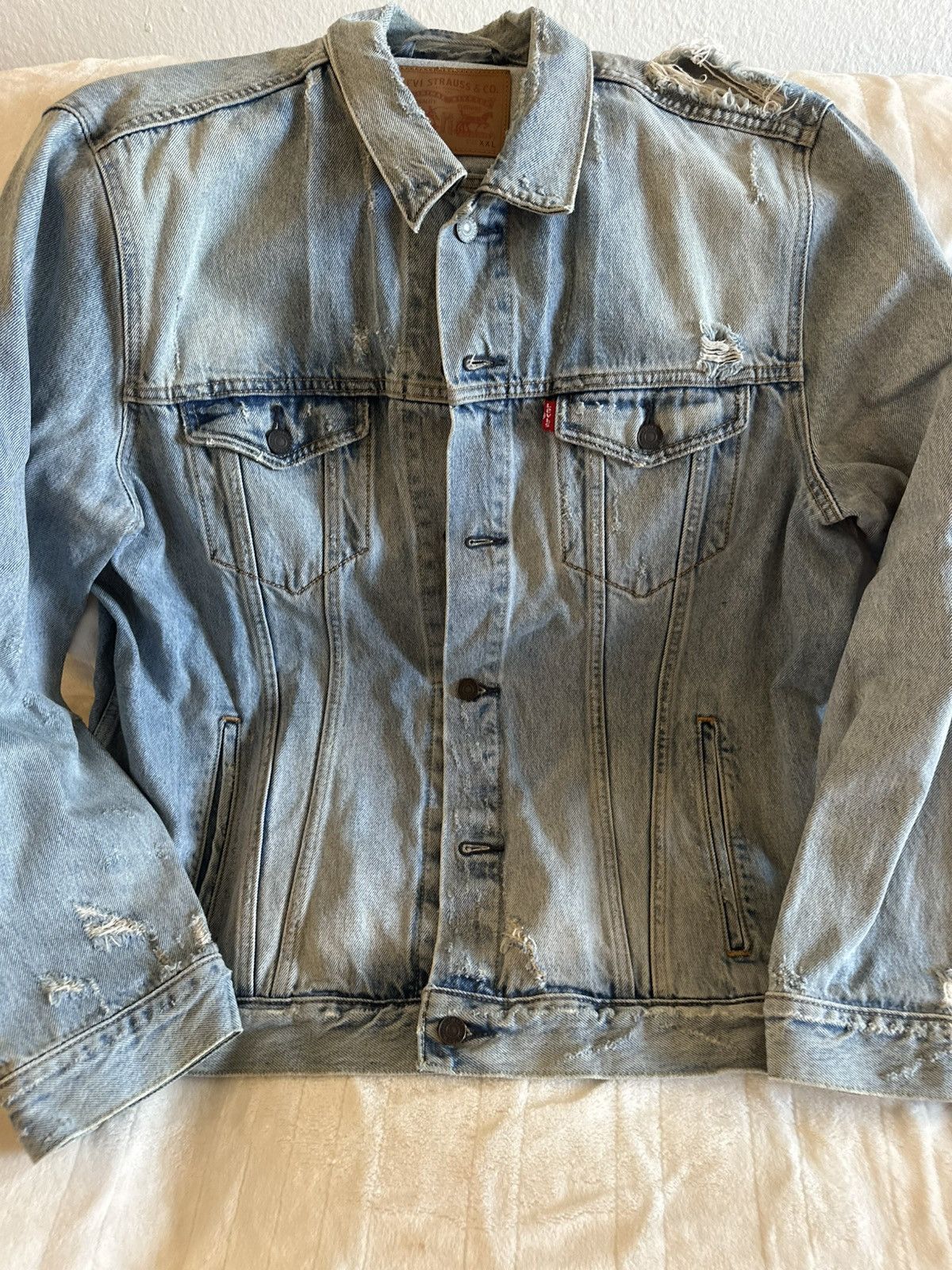 Travis Scott Travis Scott Birds in the Trap Sing Mcknight Denim Jacket Size US XXL / EU 58 / 5 - 7 Thumbnail