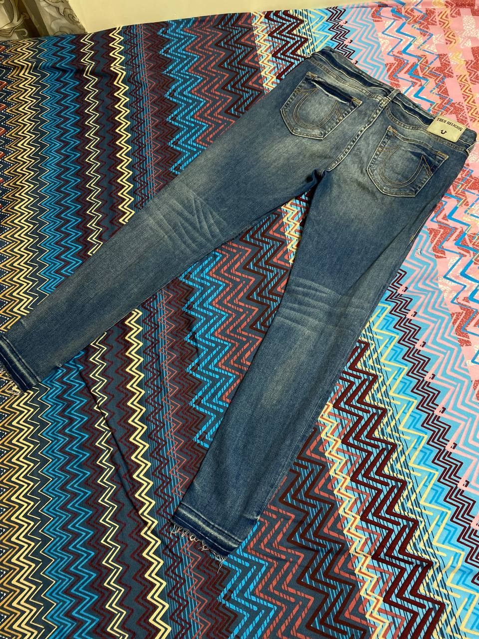 True Religion × Vintage Vintage True Religion Faded Denim Jeans Pants Size 31" - 18 Thumbnail