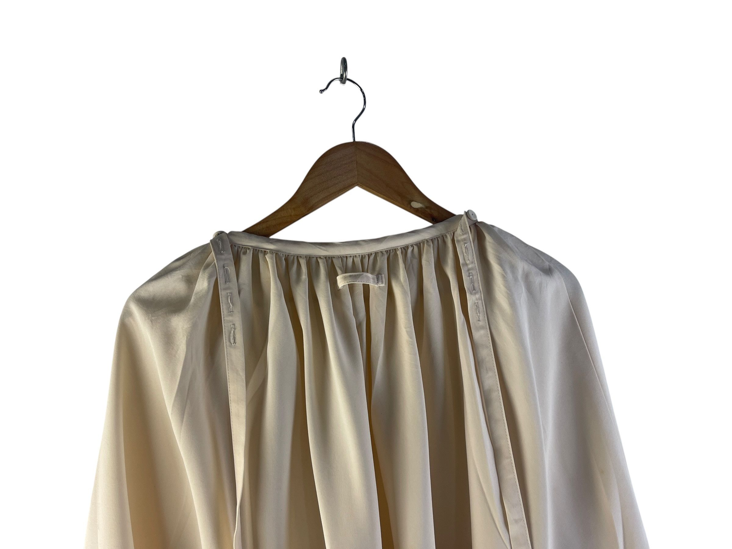 Jean Paul Gaultier Jean Paul Gaultier Femme Ruffle Draped Silk Blouse Ivory 90s Size 32" / US 10 / IT 46 - 10 Thumbnail