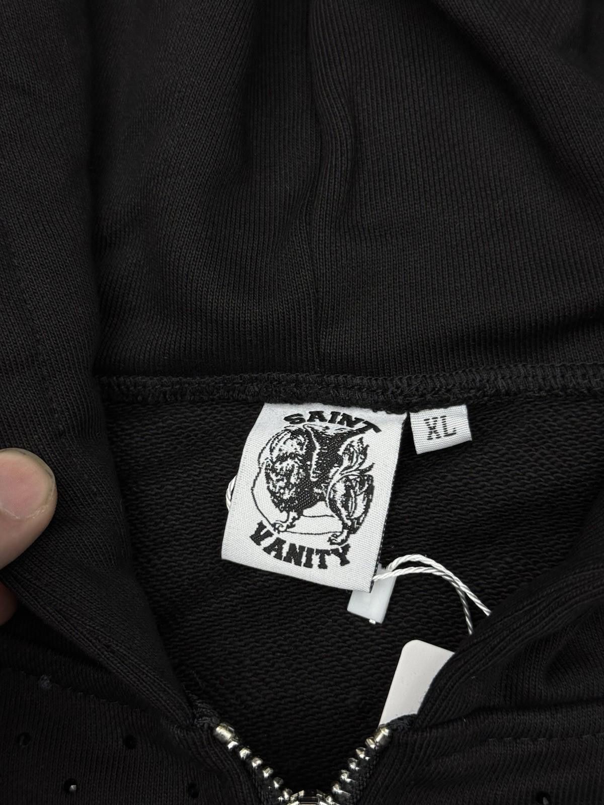 Saint Vanity Size XL - Saint Vanity Hoodie Black Rhinestone Zip Up Size US XL / EU 56 / 4 - 7 Thumbnail