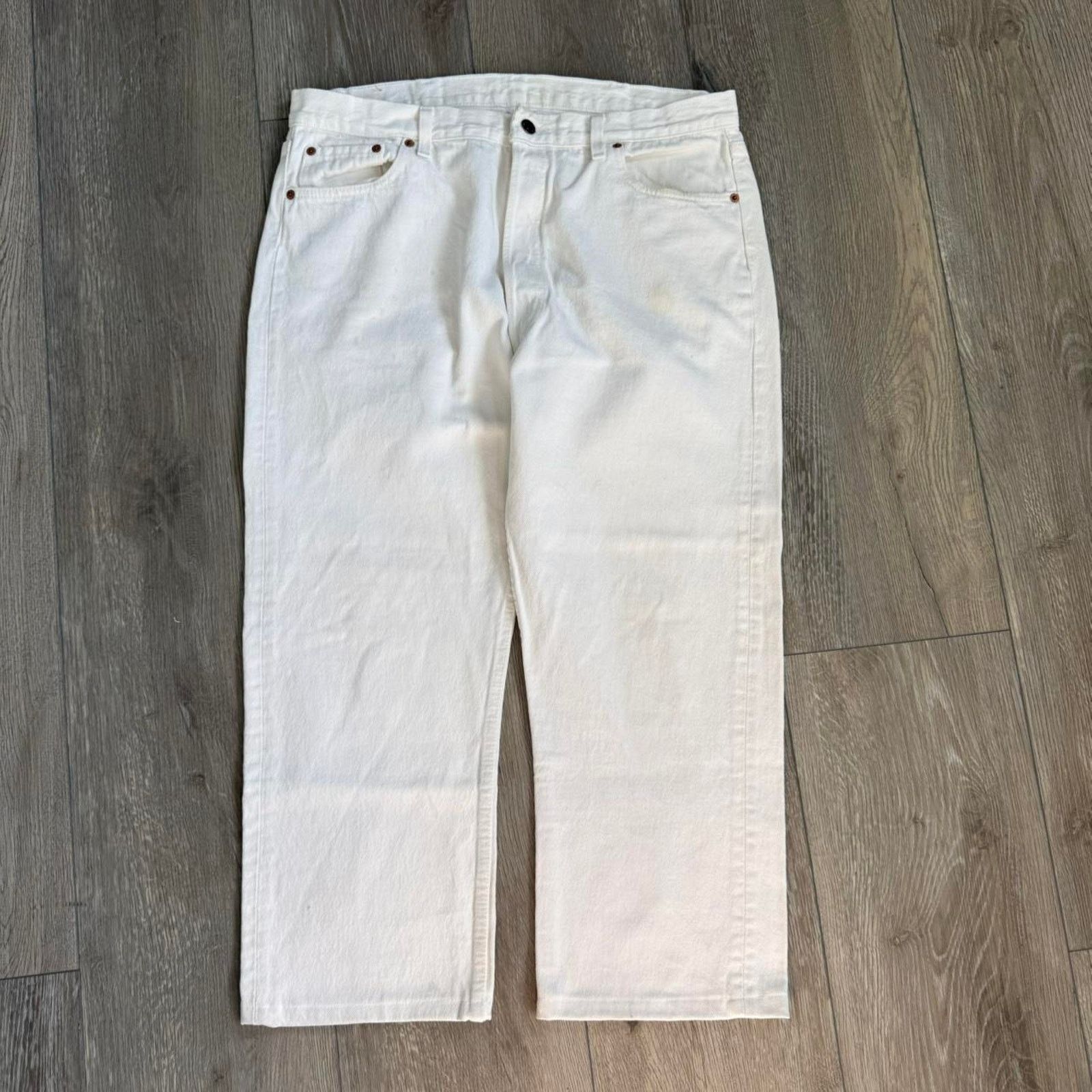 Levi's Vintage 90s levis 501 jeans in white Size US 37 - 4 Thumbnail