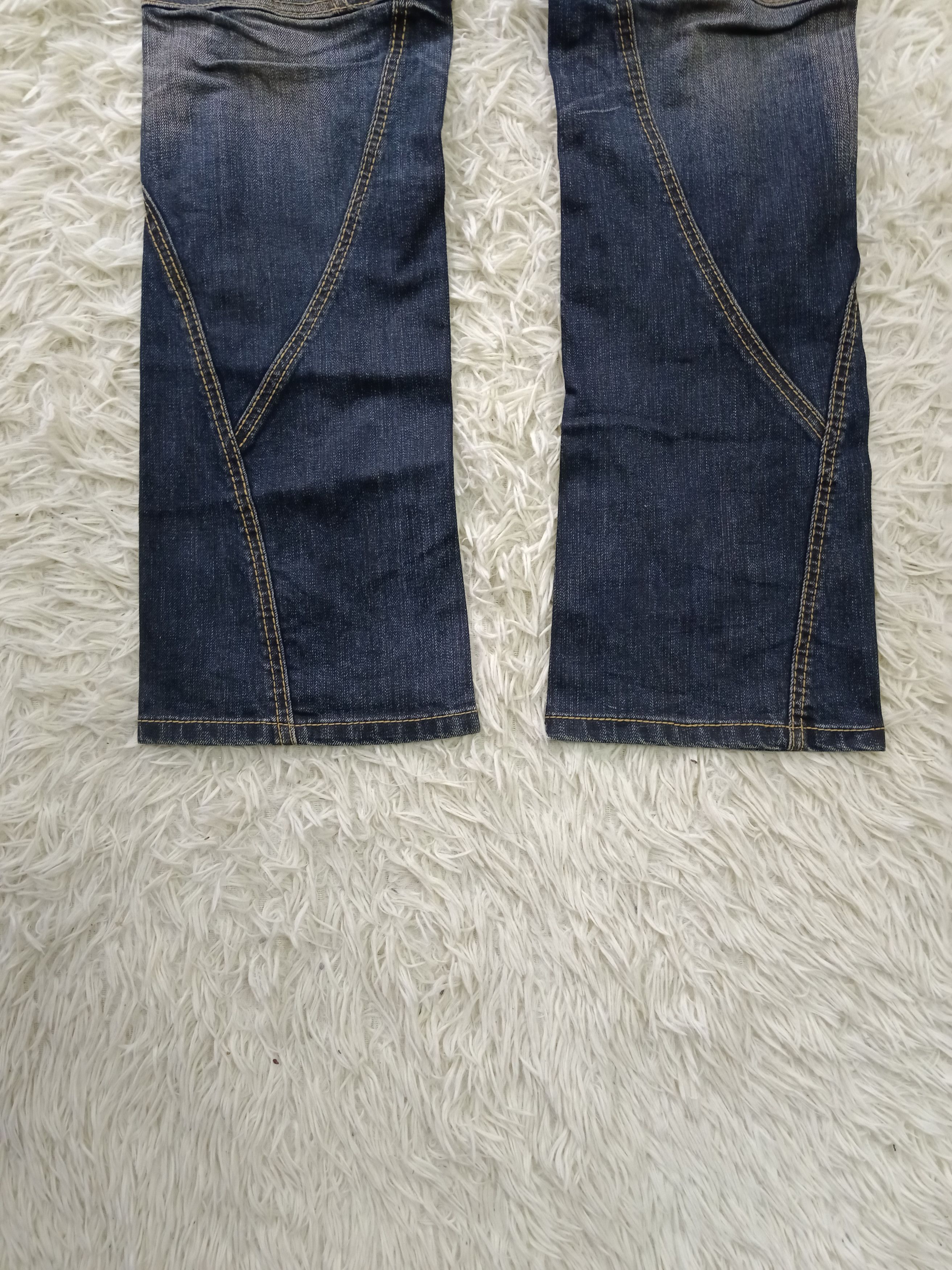 Nicole Club INSANE 90s🔥NICOL CROSS STITCH FLARE DENIM PANTS Size US 31 - 5 Thumbnail