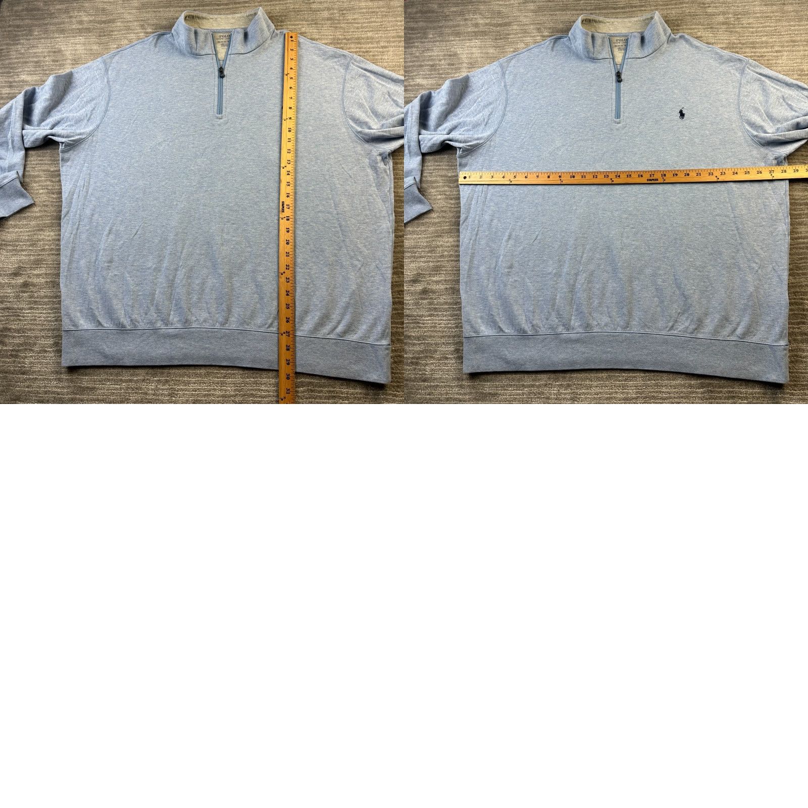 Polo Ralph Lauren Polo Ralph Lauren Sweater Mens 2XB 2XL Big Blue Knit Quarter Zip Pony Soft Size US XXL / EU 58 / 5 - 8 Thumbnail