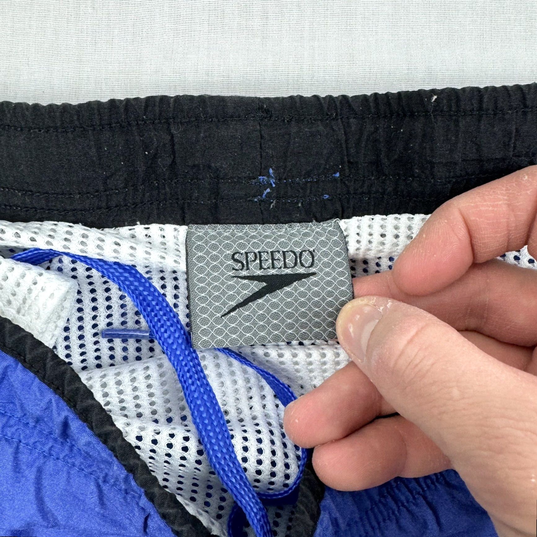 Speedo Vintage Speedo Swim Trunks Adult Large Blue Swimsuit Shorts Beach Pool Logo 90s Size US 33 - 4 Thumbnail