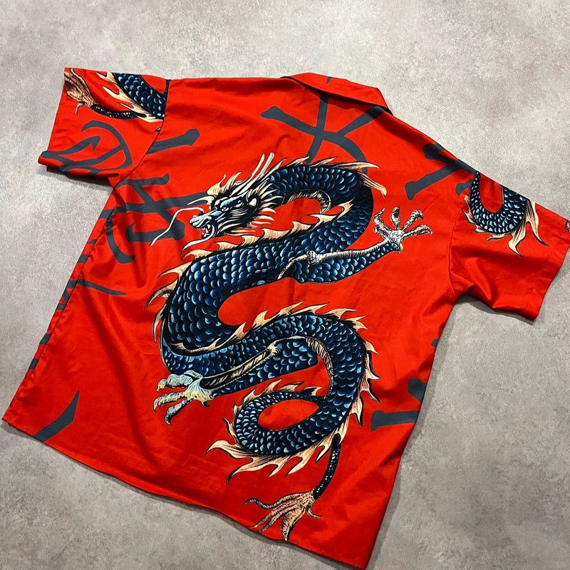 Japanese Brand Vintage Dragon Baggy Shirt Retro Y2K 90s Size US XL / EU 56 / 4 - 6 Thumbnail