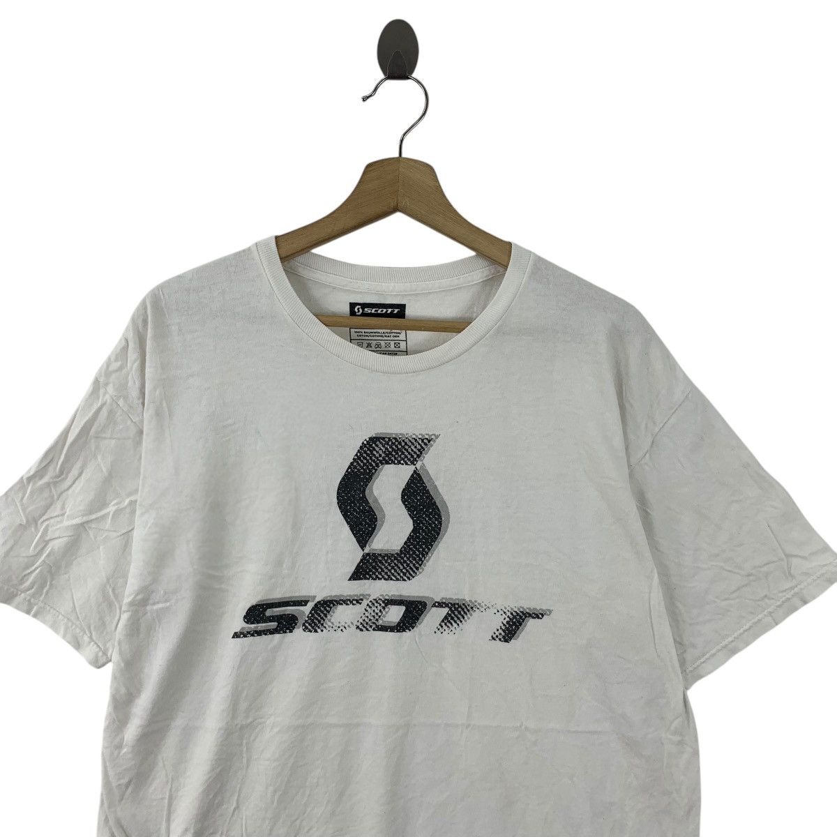 Schott Vintage SCOTT SPORT Motion Logo Made In USA Tee Shirt Top Size US L / EU 52-54 / 3 - 2 Thumbnail