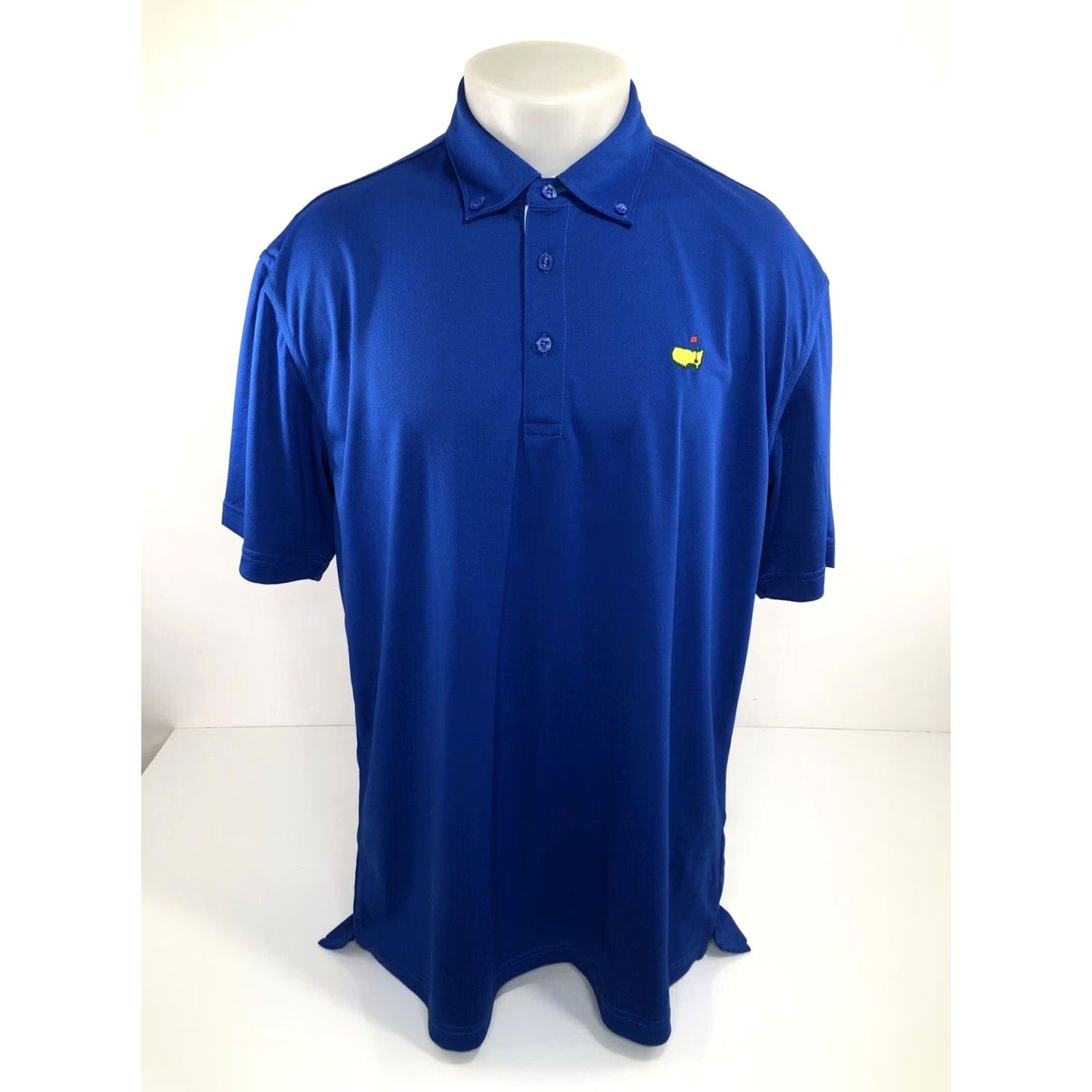 Vintage MASTERS Embroidered Augusta Golf Polo Mens XL Shirt Blue - EXCELLENT Size US XL / EU 56 / 4 - 2 Thumbnail