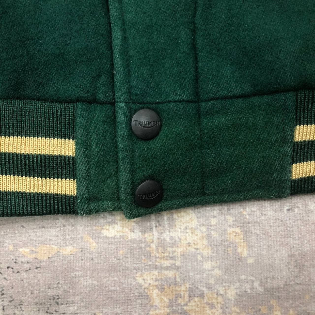 Vintage Y490 VTG TRIUMPH MOTORCYCLES VARSITY JACKET Size US M / EU 48-50 / 2 - 8 Thumbnail