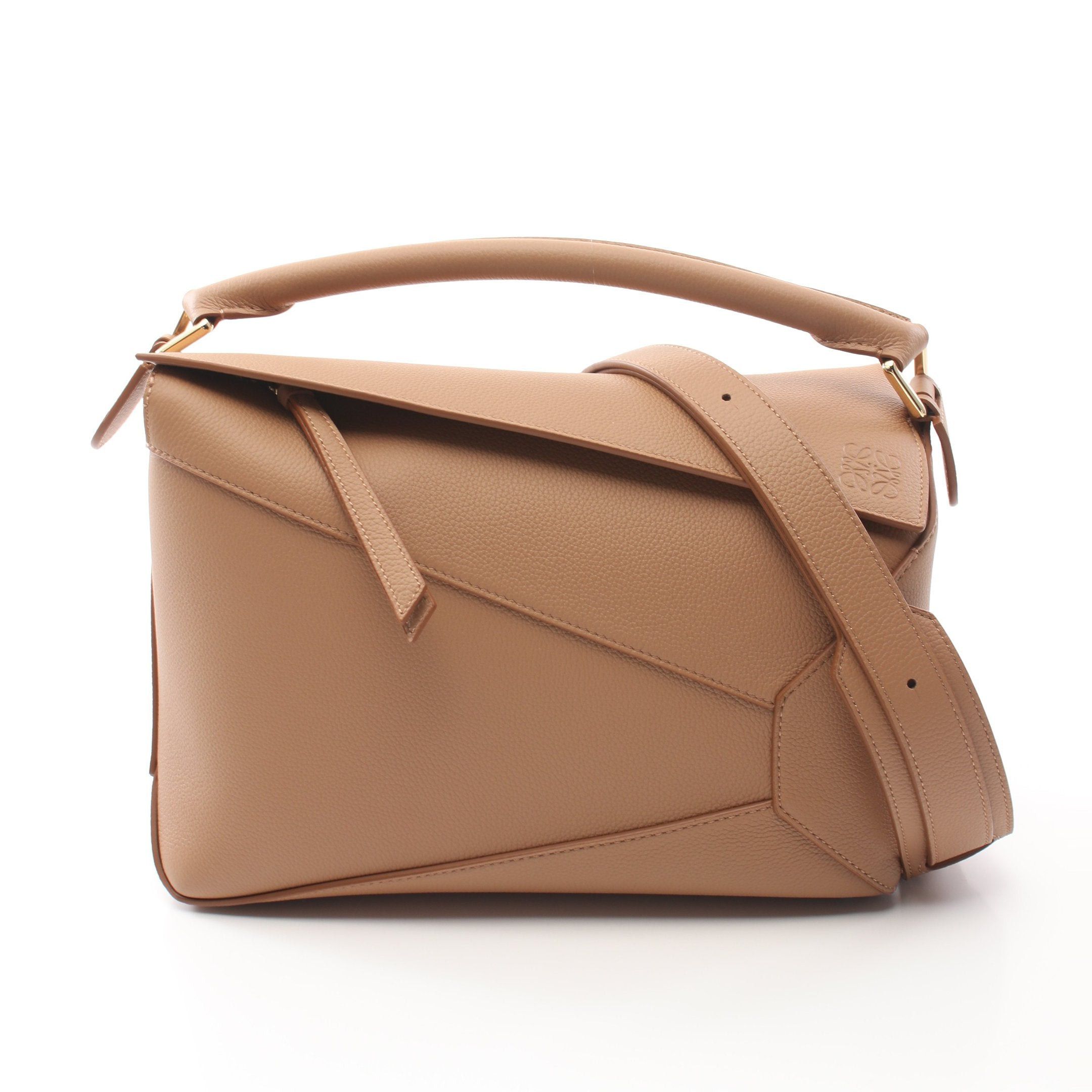 Loewe Loewe Puzzle Bag Medium Handbag Leather Light Brown Size ONE SIZE - 1 Thumbnail