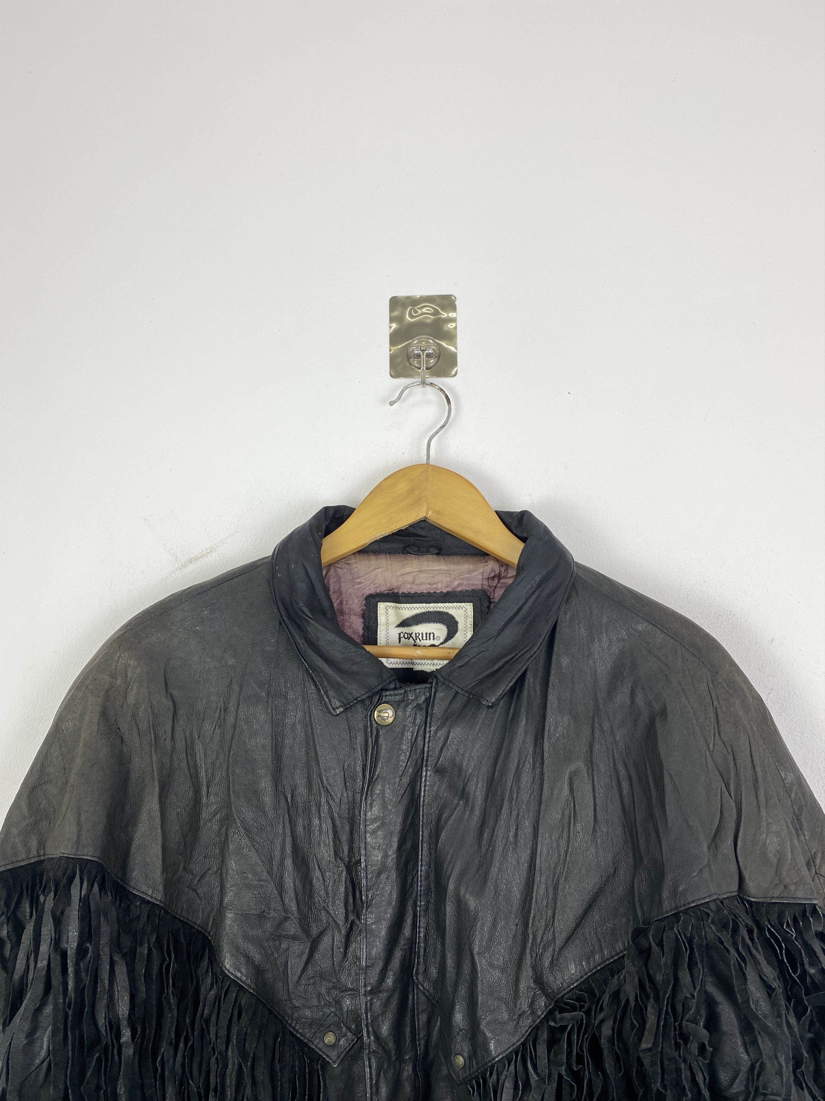 Japanese Brand Vintage 80s Foxrun Mexican Style Leather Jacket J0135 Size US XL / EU 56 / 4 - 2 Thumbnail