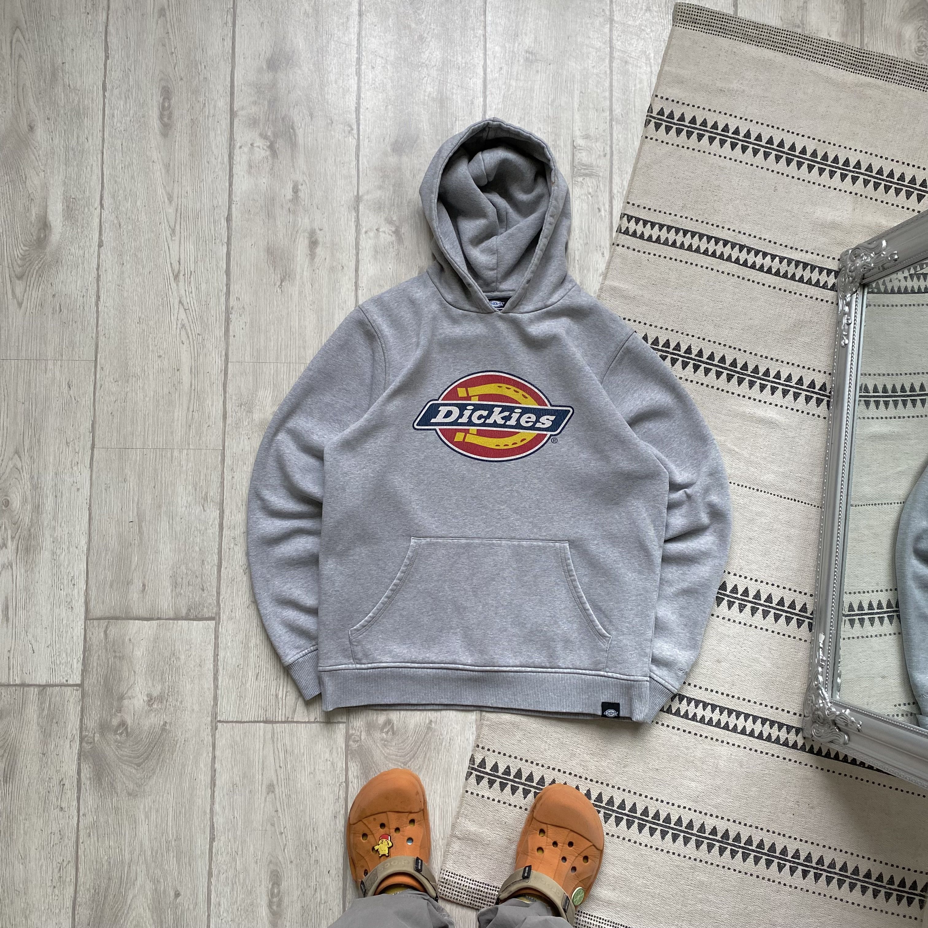 Dickies ⚒️ Vintage 00s Dickies boxy hoodie center logo Workwear Size US S / EU 44-46 / 1 - 1 Thumbnail
