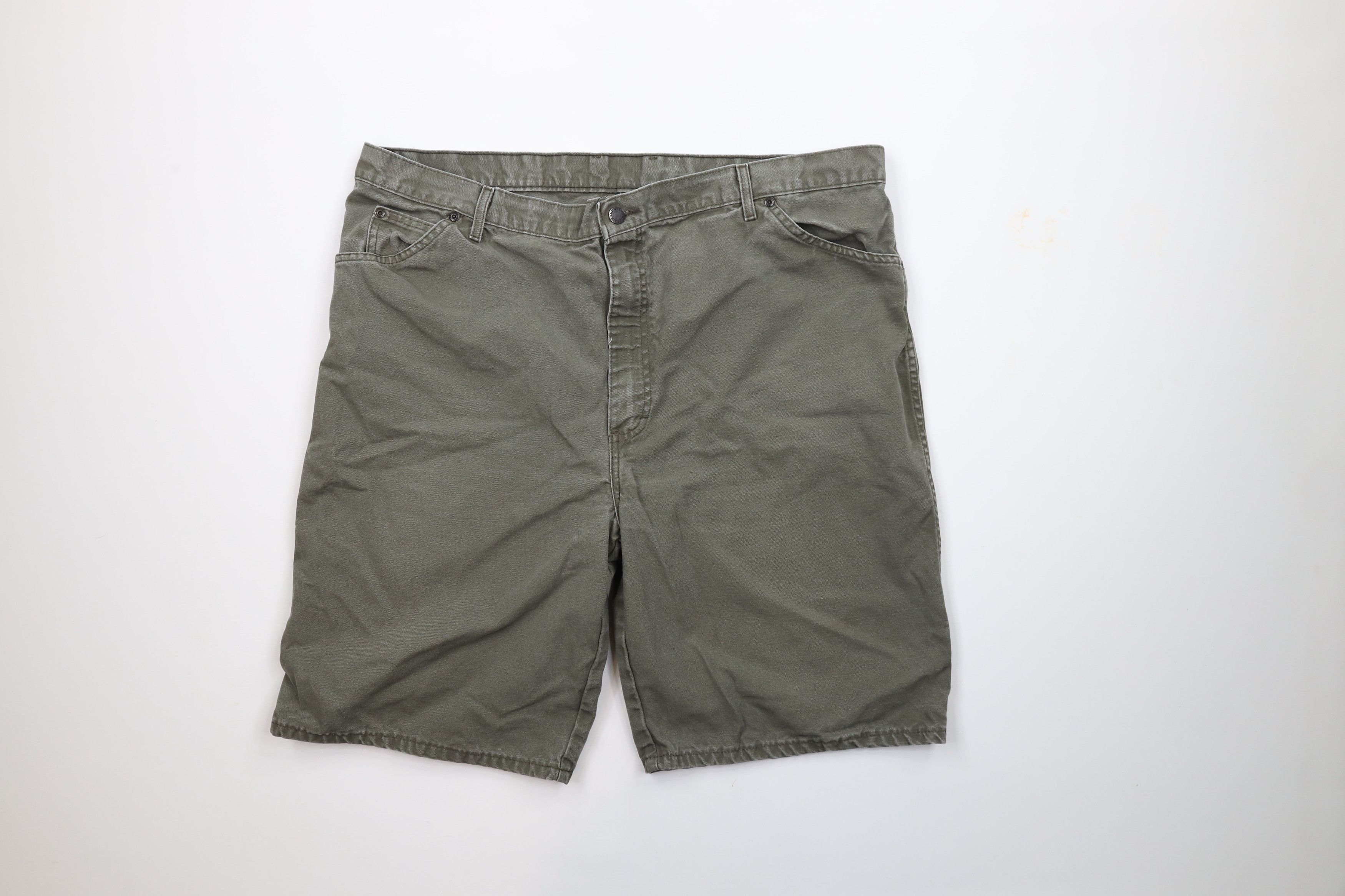 Dickies × Vintage Vintage Dickies Canvas Relaxed Fit Shorts Green Cotton Size US 40 / EU 56 - 1 Thumbnail