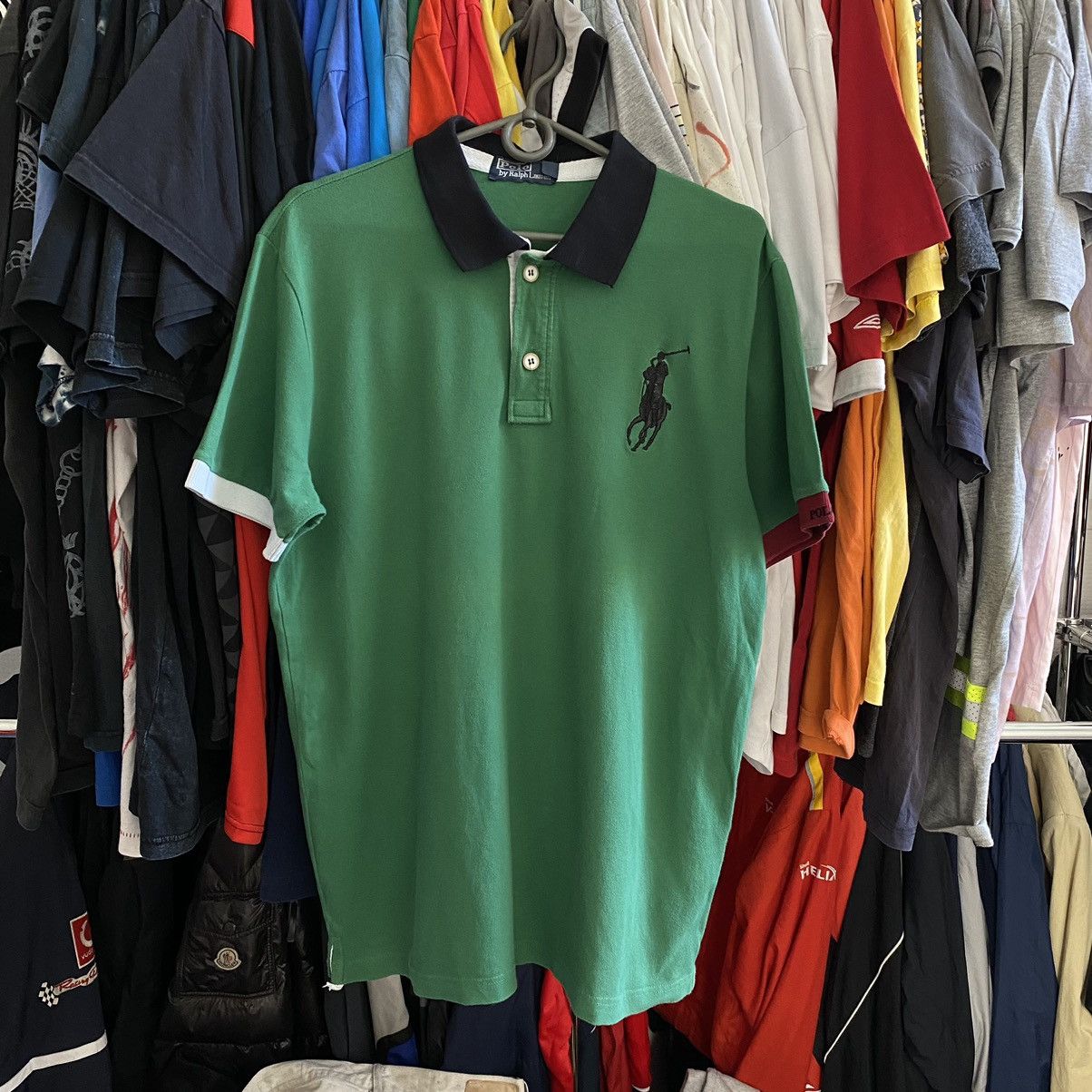Other Vintage Polo Ralph Lauren Big Logo Basic green polo Size US XL / EU 56 / 4 - 1 Thumbnail