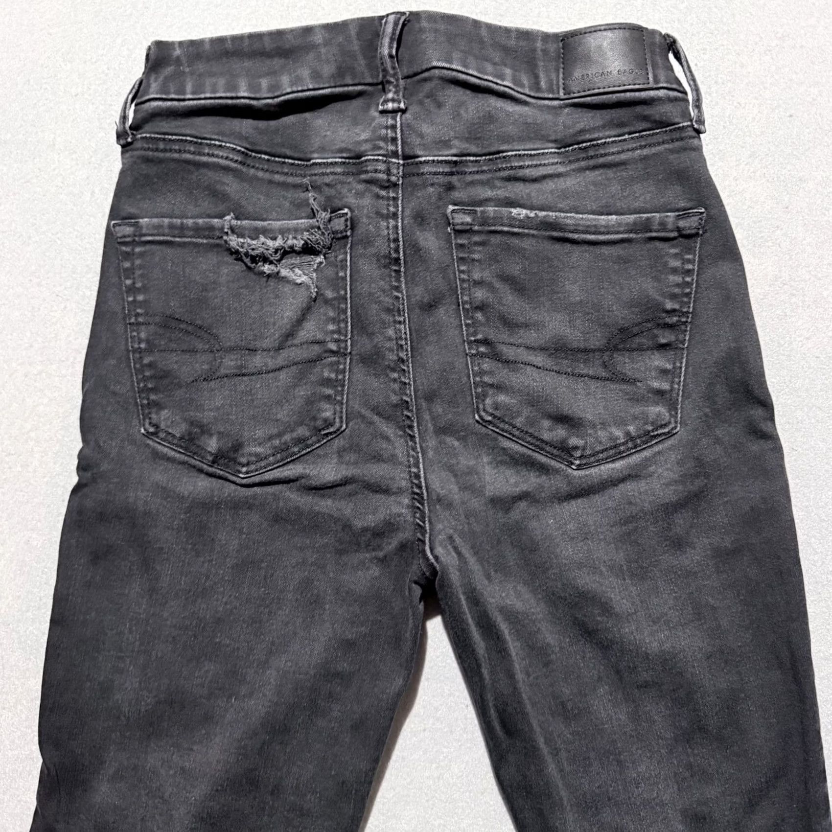 American Eagle Outfitters American Eagle The Luxe Jeans Women's Black Denim Distressed Pockets - 6 Size 28" / US 6 / IT 42 - 4 Thumbnail