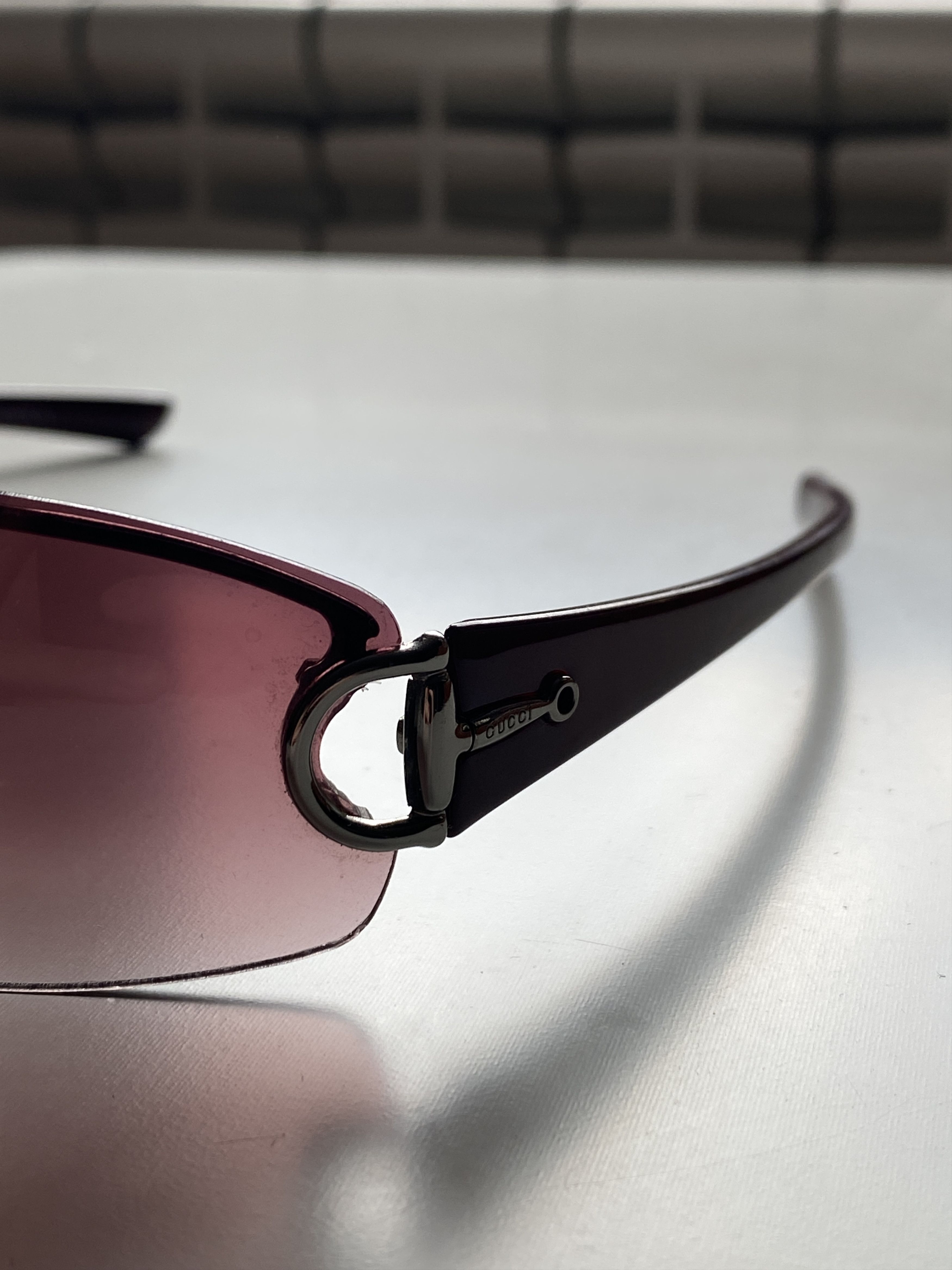Gucci Vintage Gucci Red Sunglasses Size ONE SIZE - 5 Thumbnail