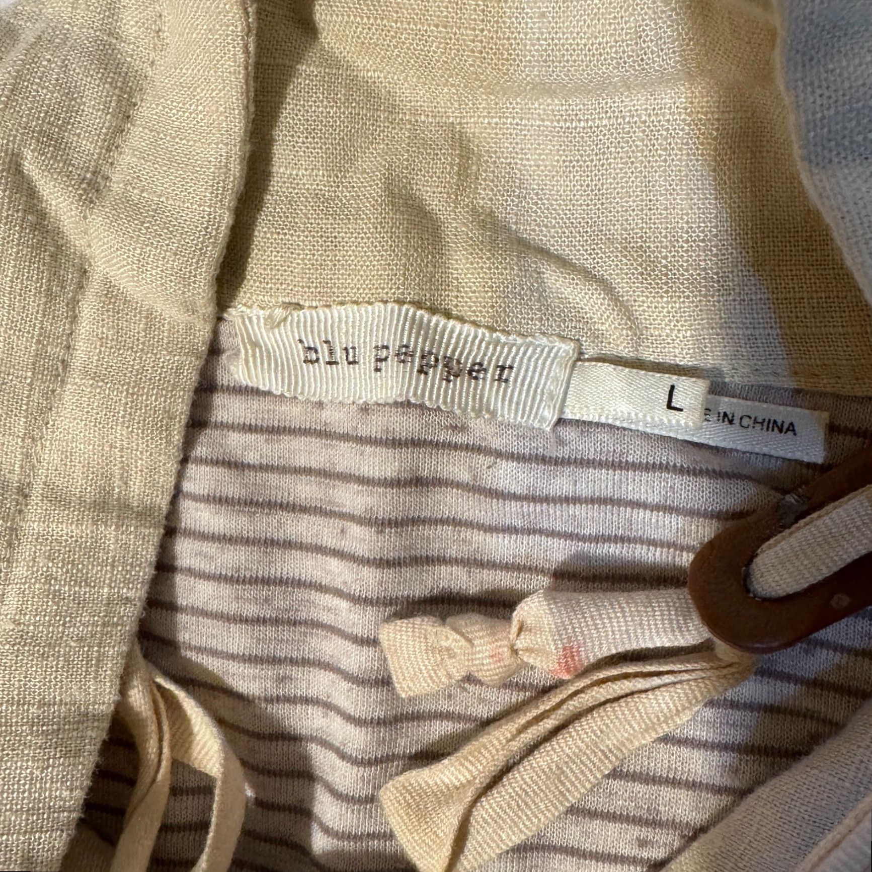 Vintage Blu Pepper Jacket Sz L Pink/Beige Two-Tone Linen-Blend Size L / US 10 / IT 46 - 4 Thumbnail