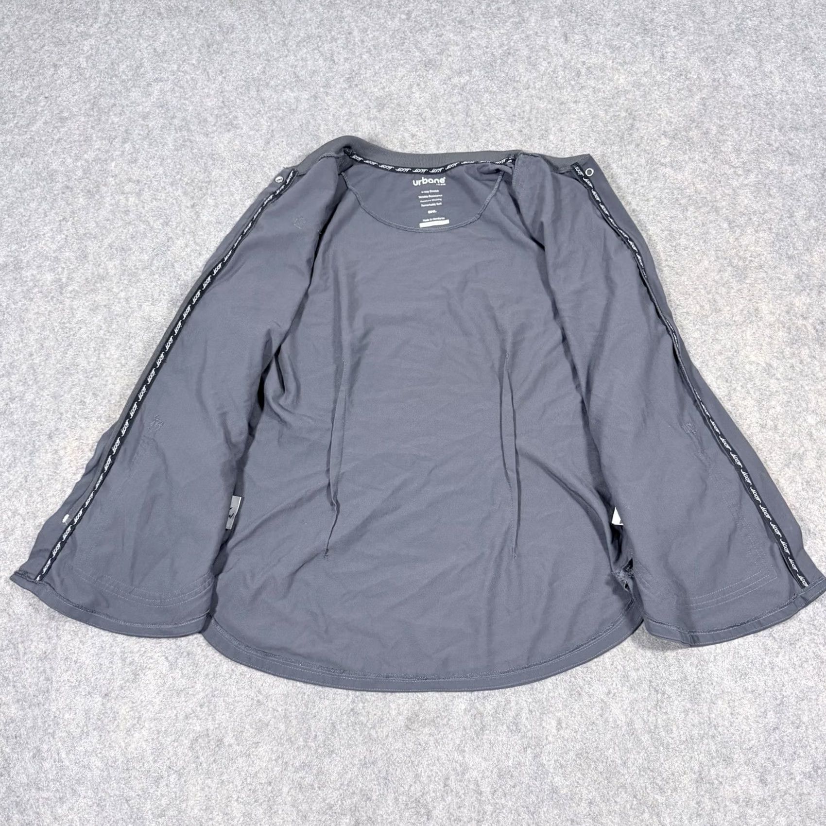 Vintage Urbane Full-Zip Long Sleeve Warm-Up Scrub Jacket Gray Women's Size Small jackets Size S / US 4 / IT 40 - 3 Thumbnail