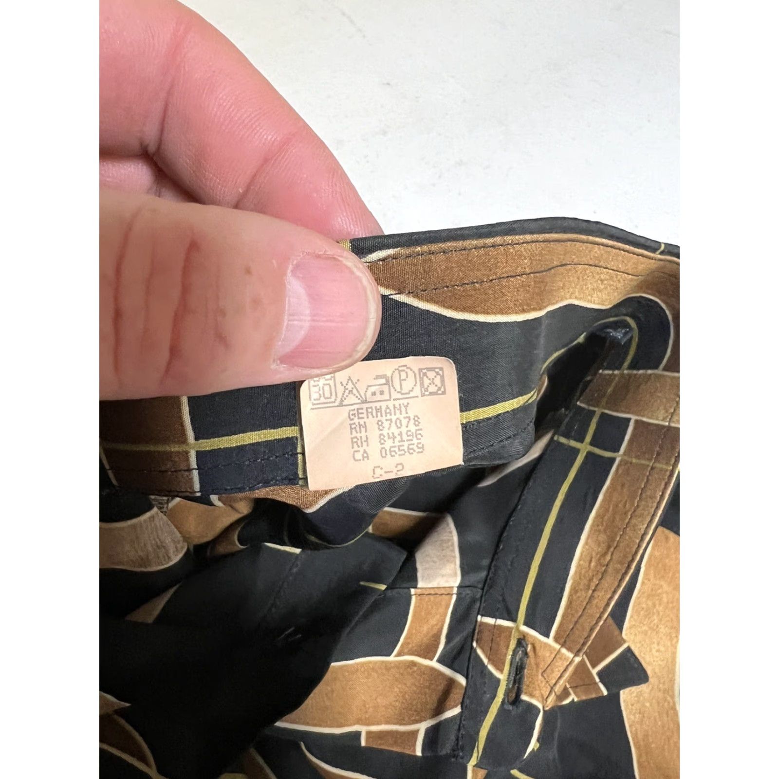 Vintage VINTAGE Casa Moda Mens Shirt M Brown Black Striped Button-Up Rayon Cotton Size US M / EU 48-50 / 2 - 4 Thumbnail