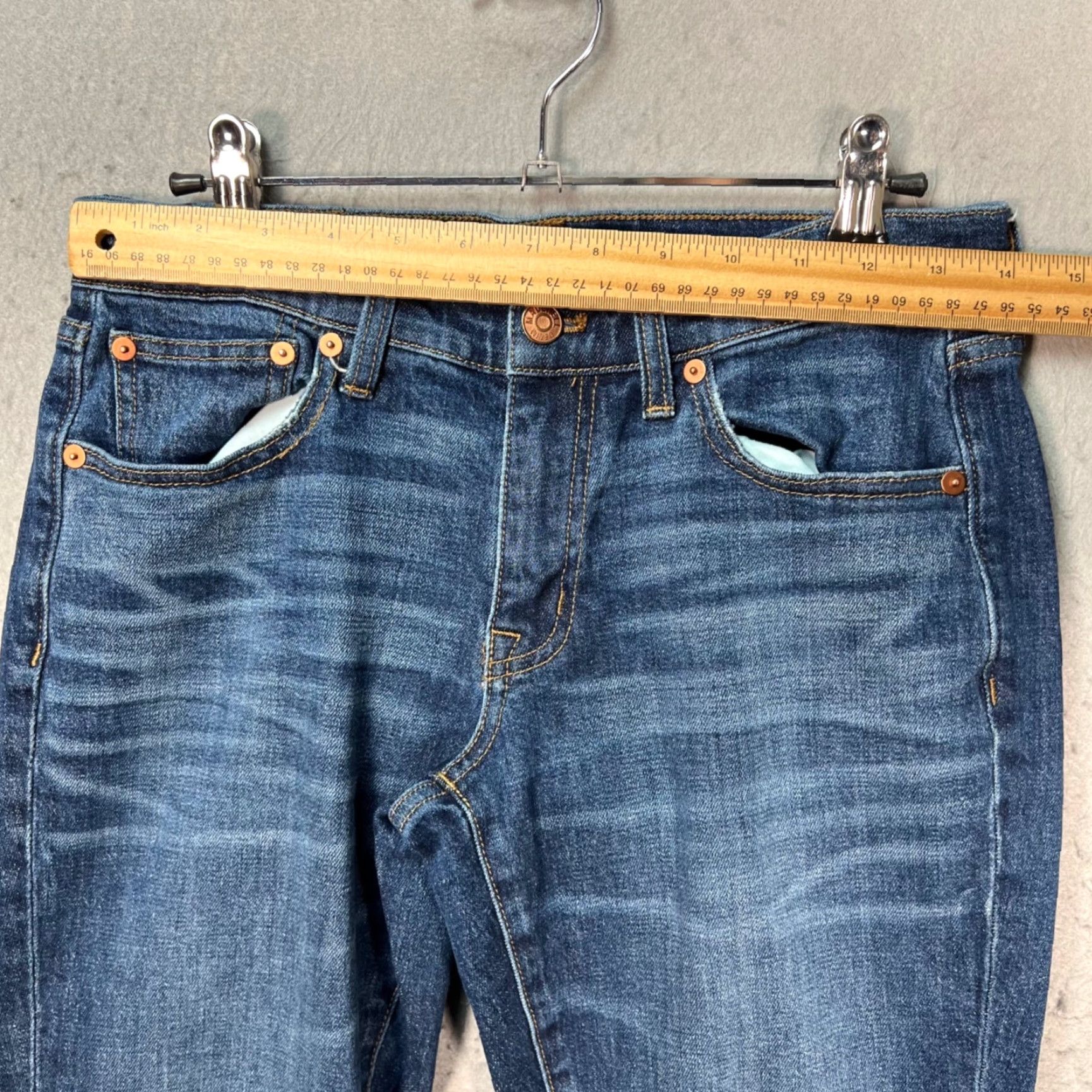 Madewell Madewell Jeans Slim Boyfriend 24 Regular Blue Womens Vintage Size 42" / US 20 - 6 Thumbnail