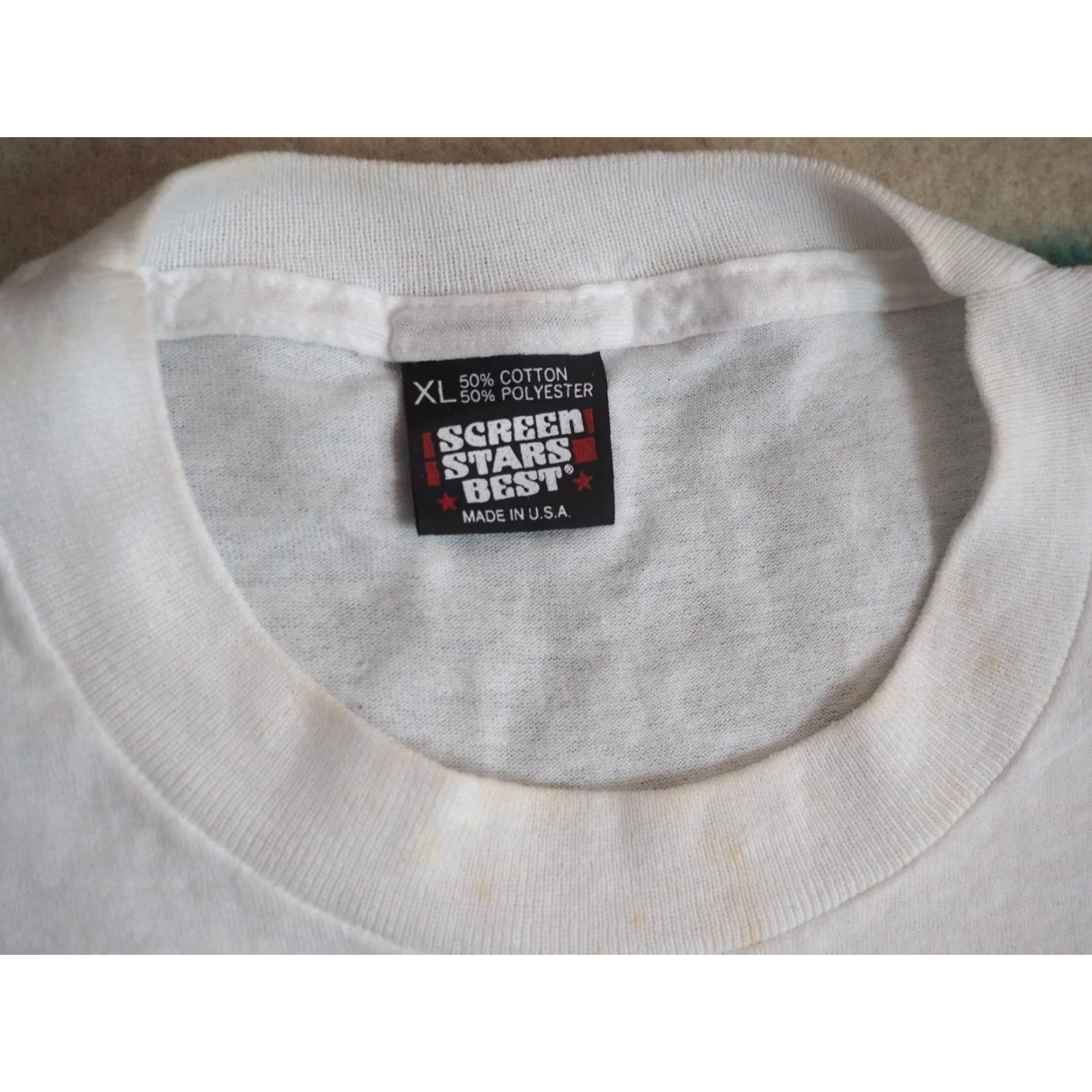 Vintage VTG 90s Screen Stars The Designer Butterick Flapper Art USA White Tee T-Shirt L Shirt Unisex White 1990s Graphic Tee Mens Womens Boys Girls Size US L / EU 52-54 / 3 - 5 Thumbnail