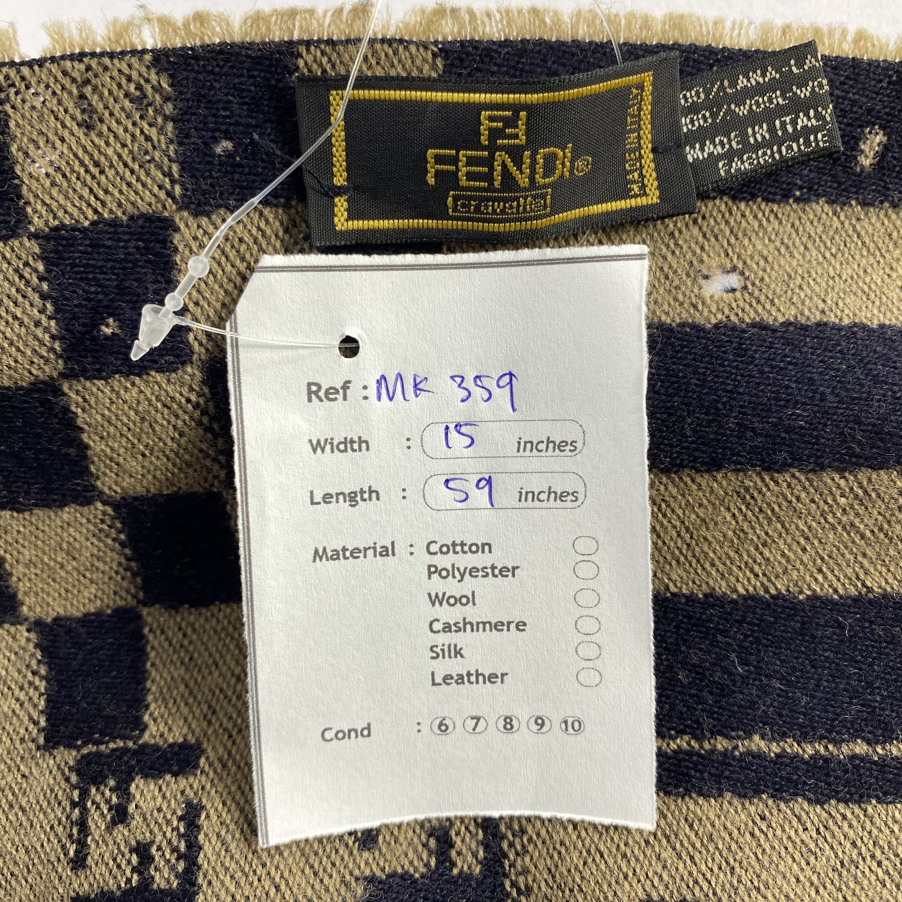 Fendi Vintage Fendi Scarf Neck Wrap Wool Muffler Size ONE SIZE - 13 Thumbnail