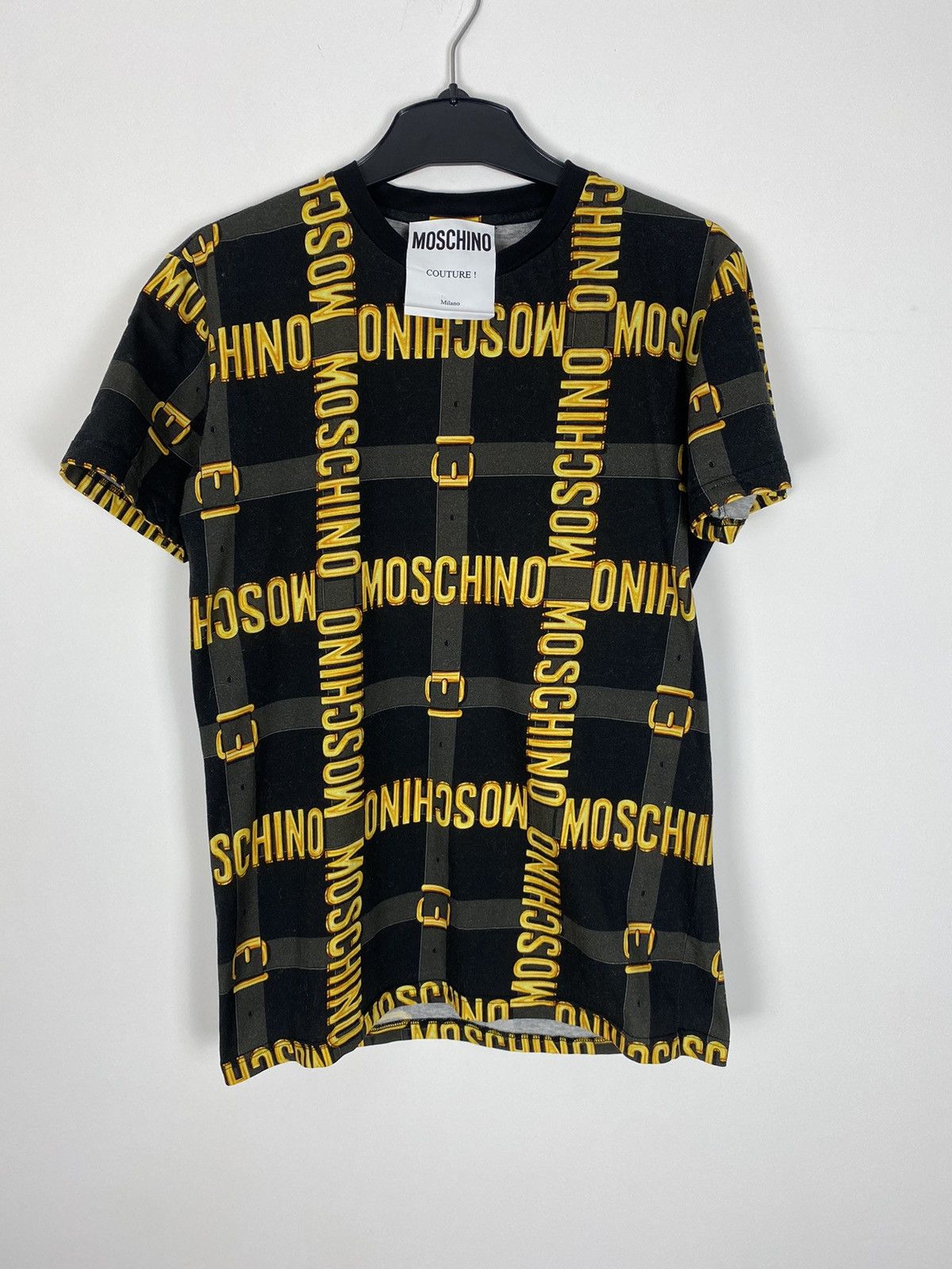 Moschino Moschino Lapped Belt T-Shirt Couture! Milano tee y2k gold Size US S / EU 44-46 / 1 - 9 Thumbnail